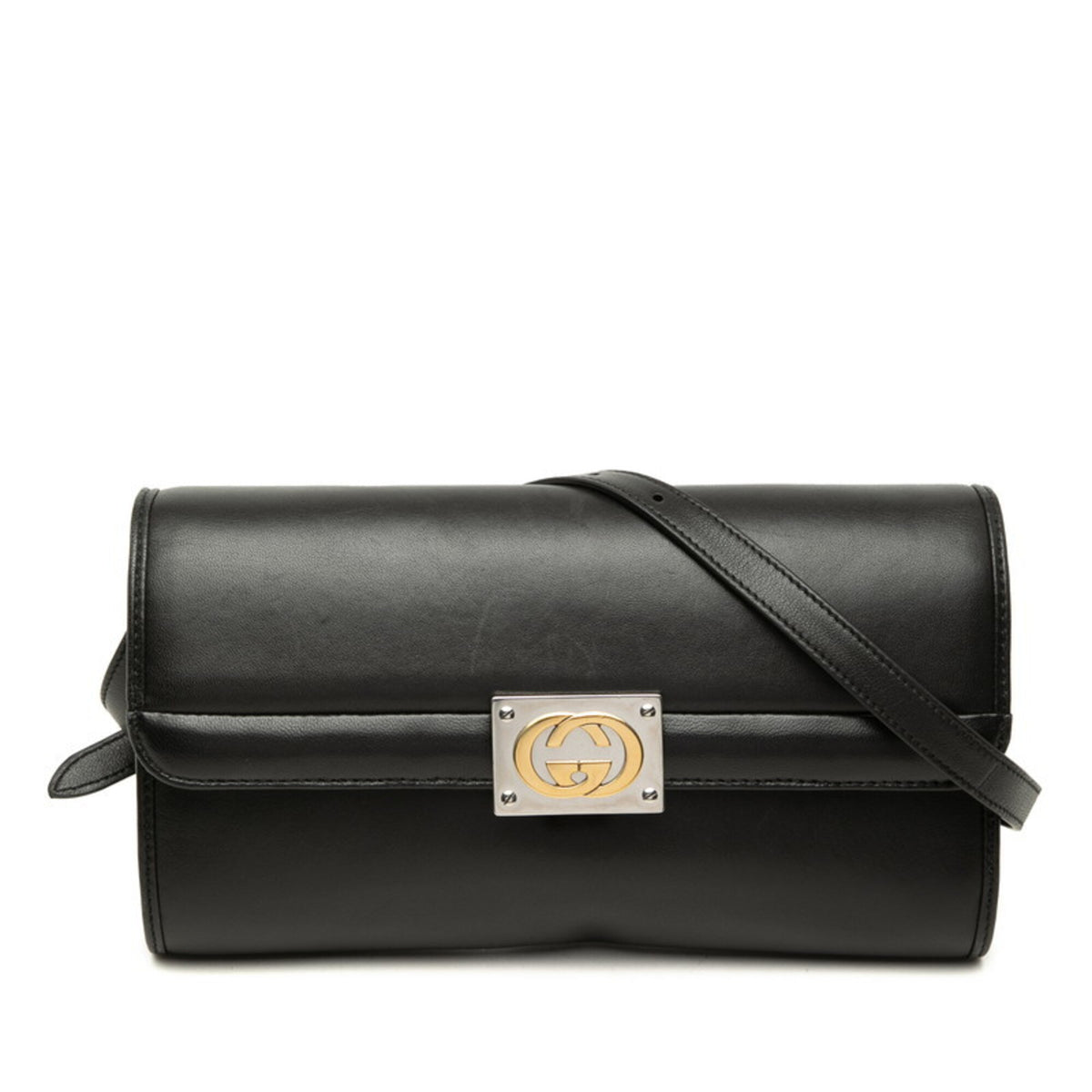 Gucci Black Leather Shoulder Bag (Pre-Owned)