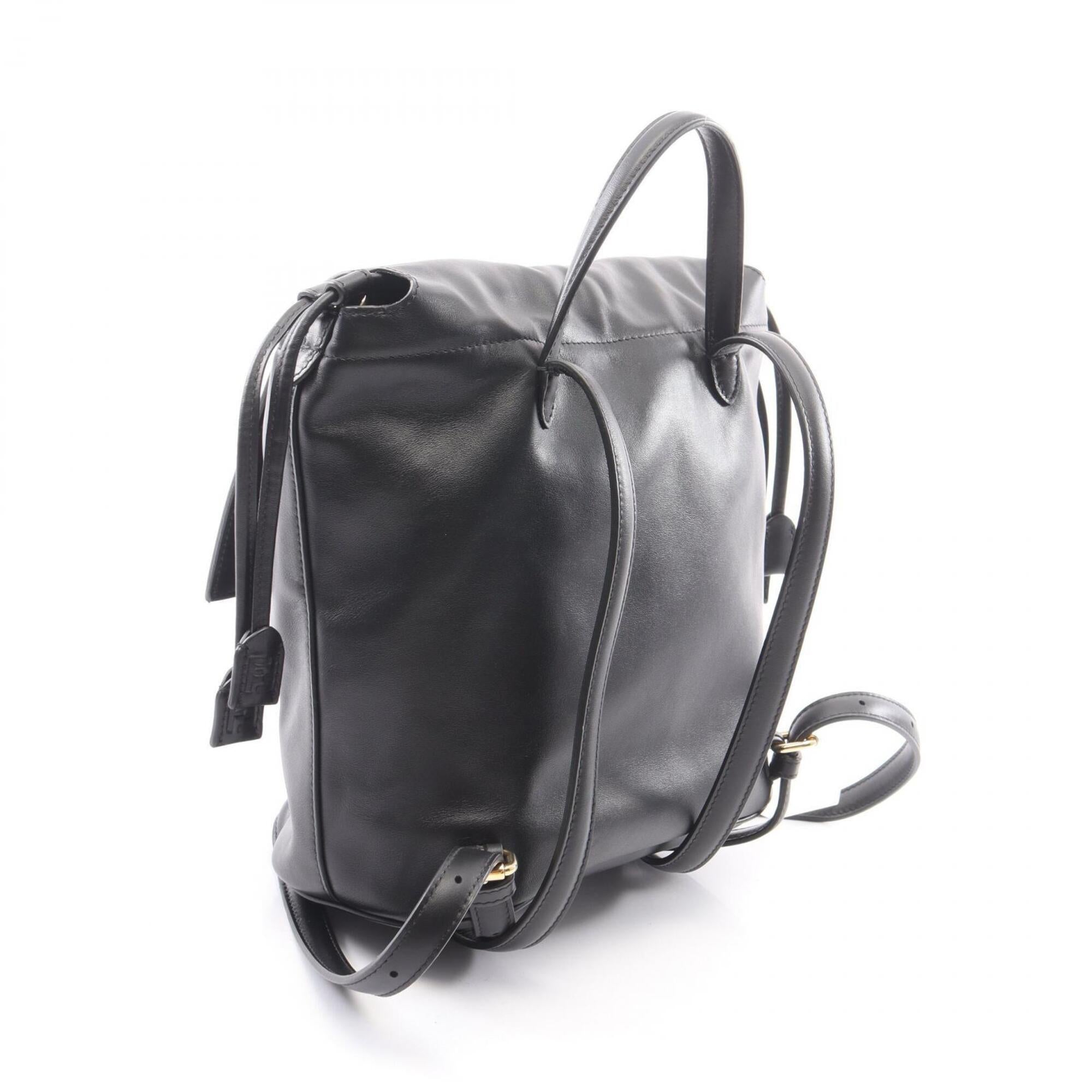 Fendi Black Leather Backpack (Pre-Owned)