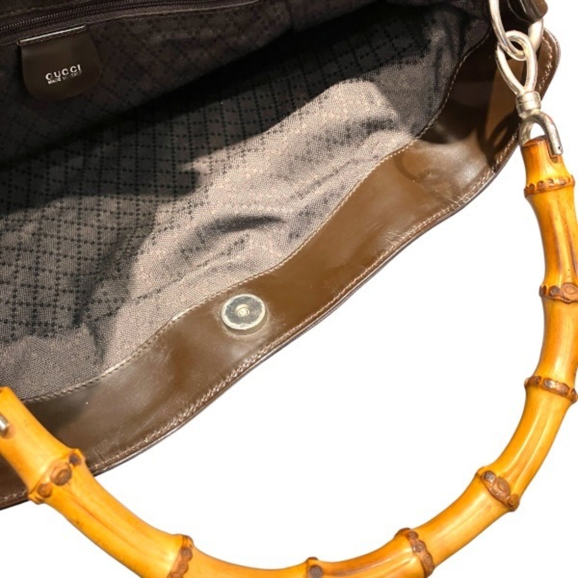 Gucci Brown Leather Handbag Shoulder Bag (Pre-Owned)
