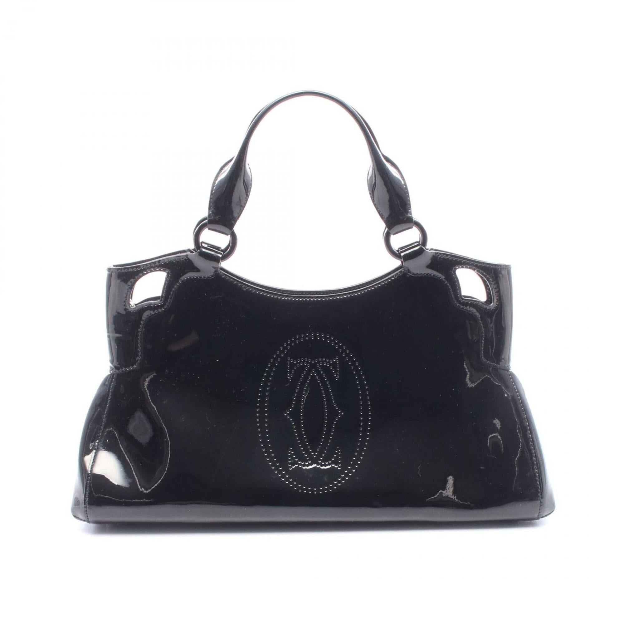 Cartier Black Patent Leather Handbag (Pre-Owned)