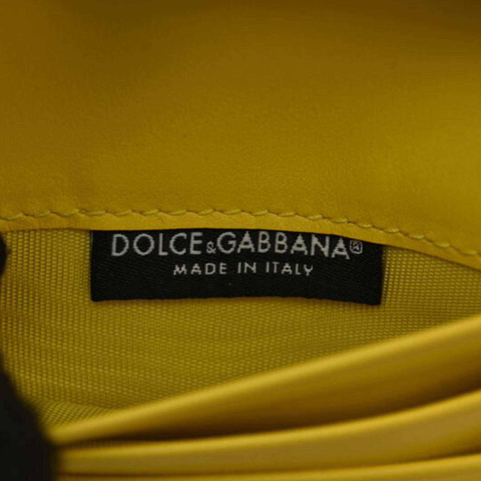 Dolce & Gabbana Yellow Leather Wallet (Bi-Fold) (Pre-Owned)
