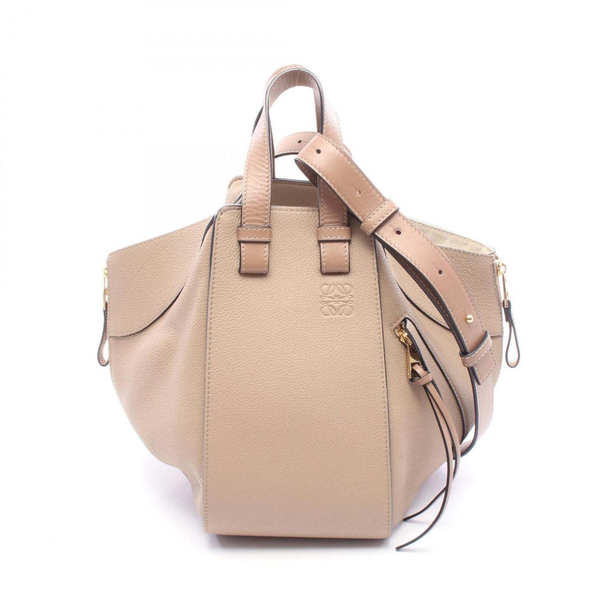 Loewe Beige Brown Leather Handbag (Pre-Owned)