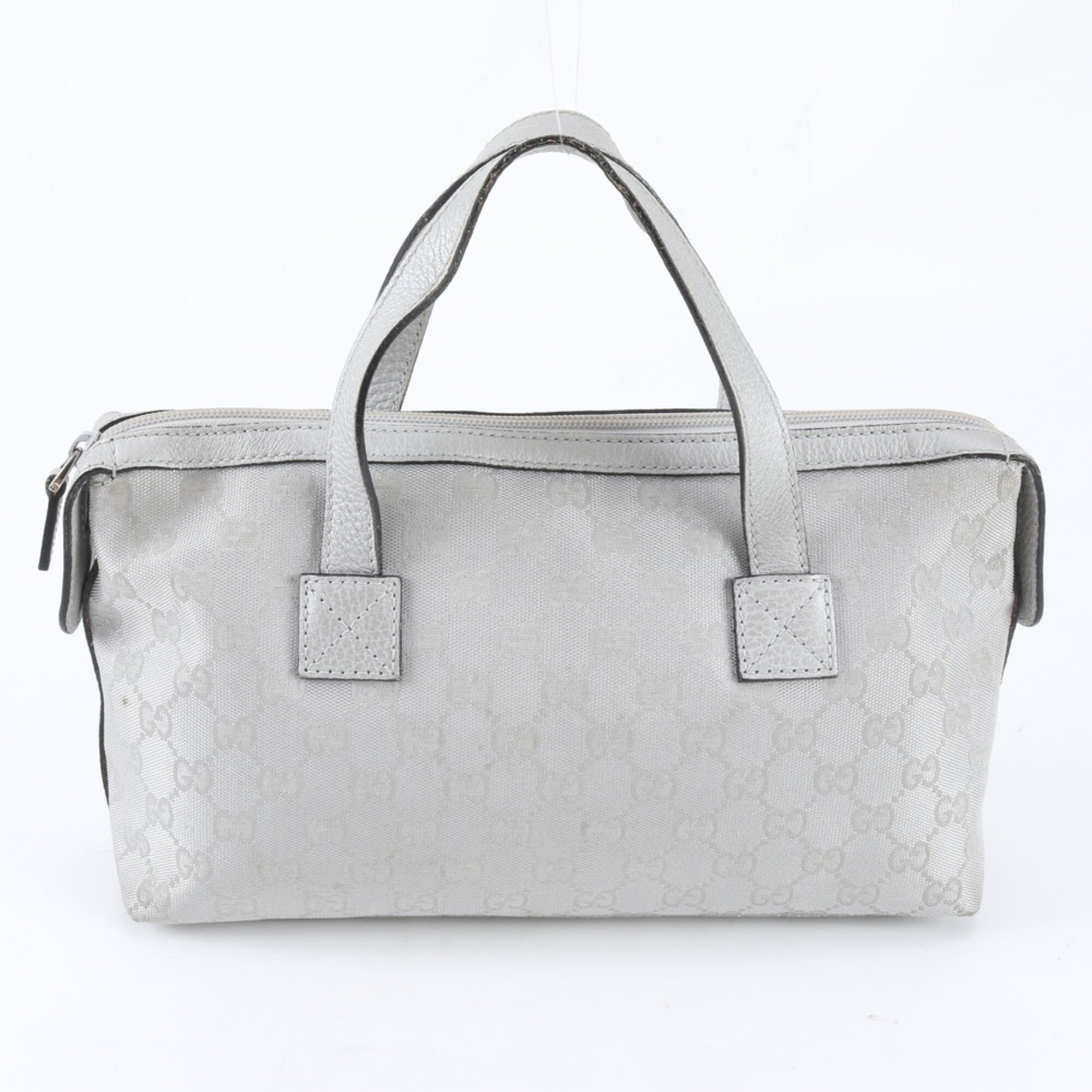 Gucci Leather Canvas Handbag Tote Bag (Pre-Owned)