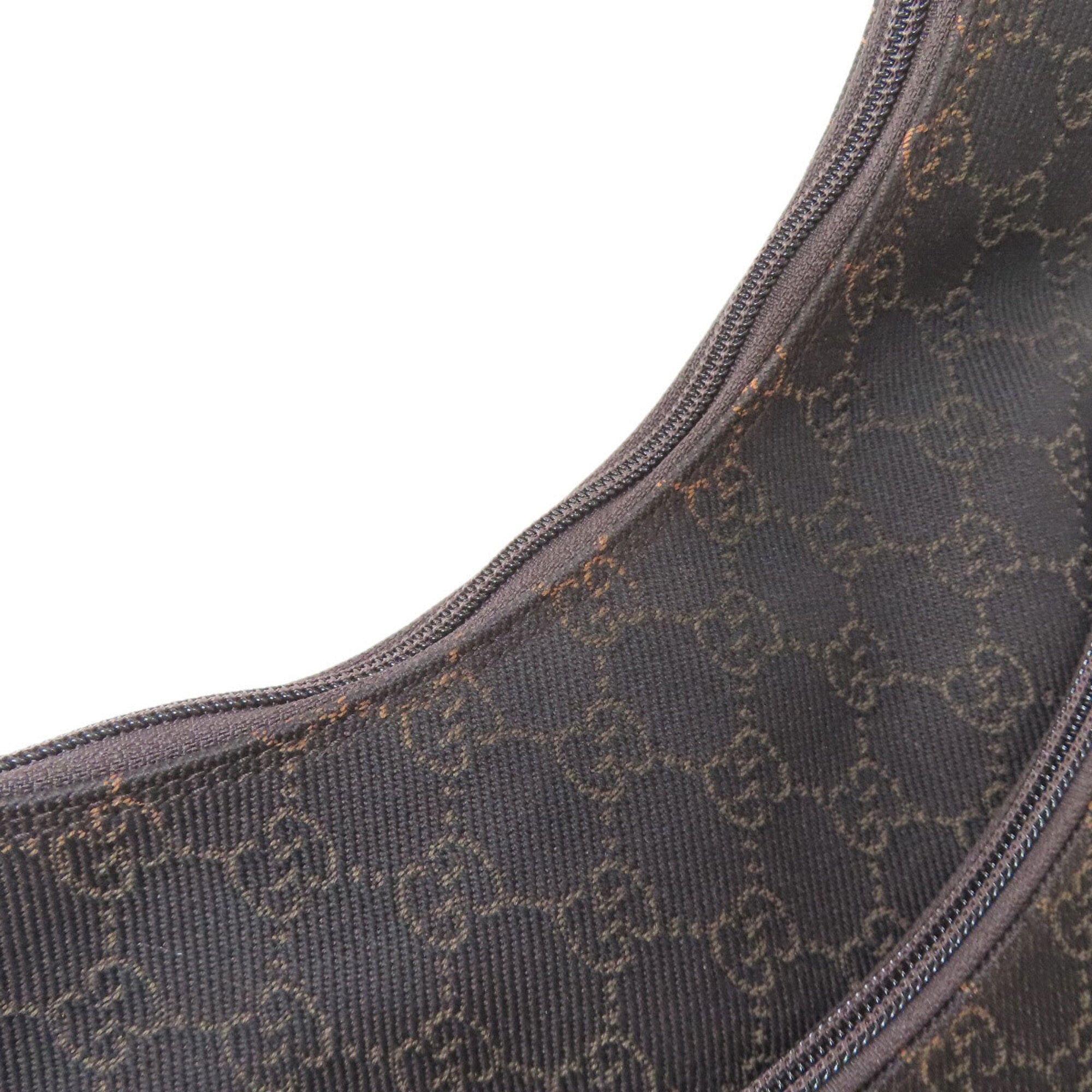 Gucci Dark Brown Canvas Shoulder Bag (Pre-Owned)