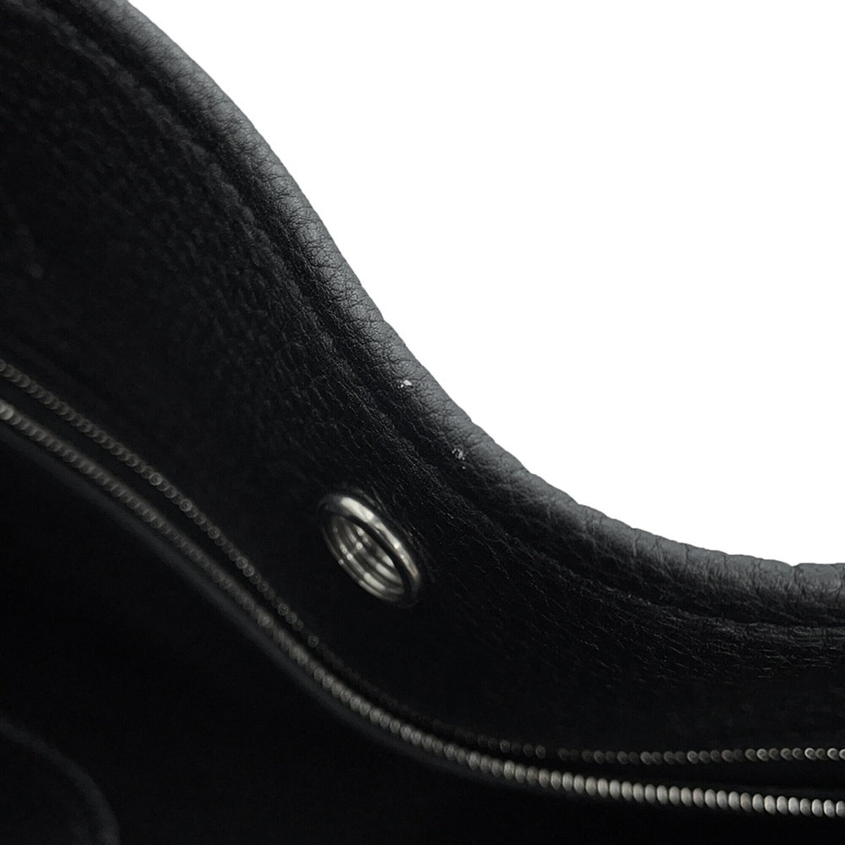 Hermes Garden Black Negonda Leather Handbag Tote Bag (Pre-Owned)