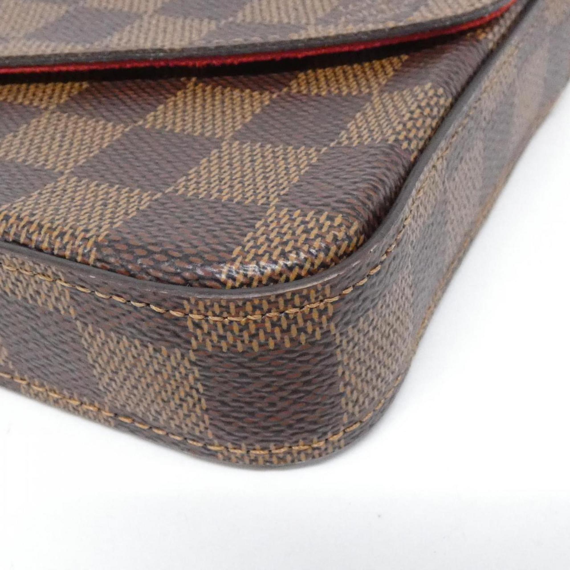 Louis Vuitton Brown Coated Canvas Pochette Shoulder Bag (Pre-Owned)