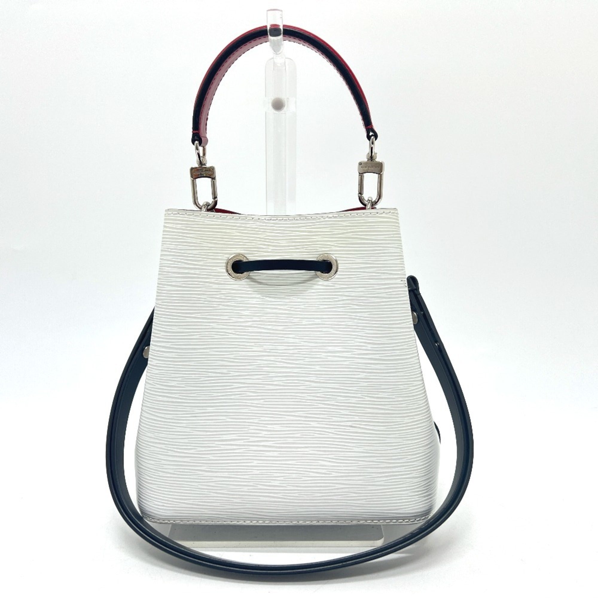 Louis Vuitton Black Red Color Tricolor White Epi Leather Shoulder Bag (Pre-Owned)