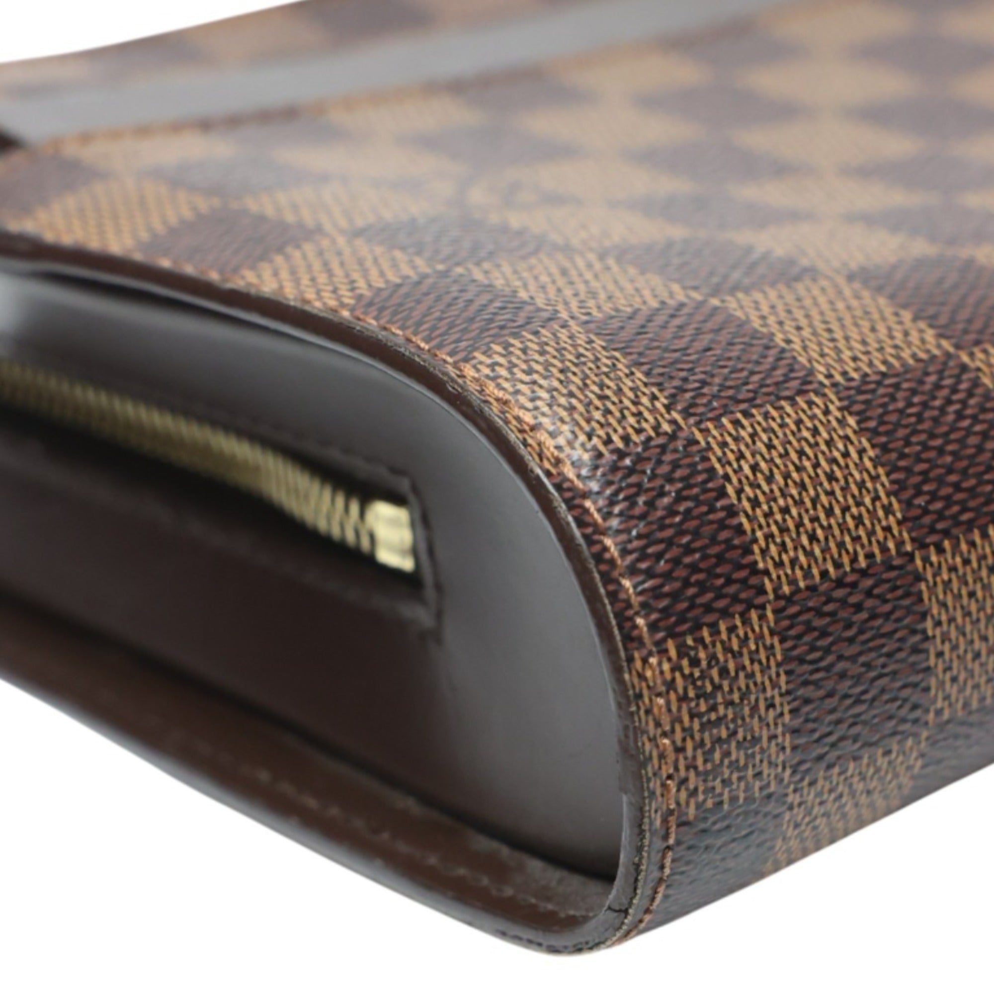 Louis Vuitton Damier Brown Damier Canvas Clutch Bag (Pre-Owned)