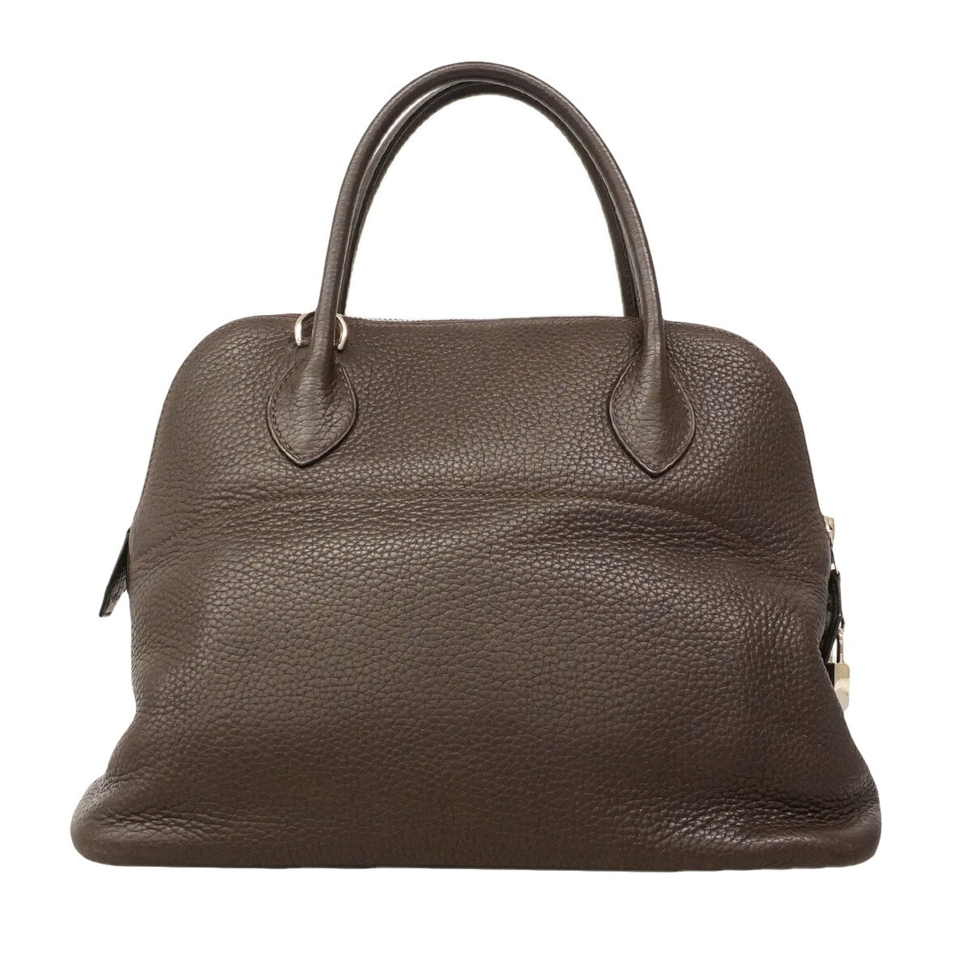 Hermes Brown Taurillon Clemence Leather Handbag (Pre-Owned)
