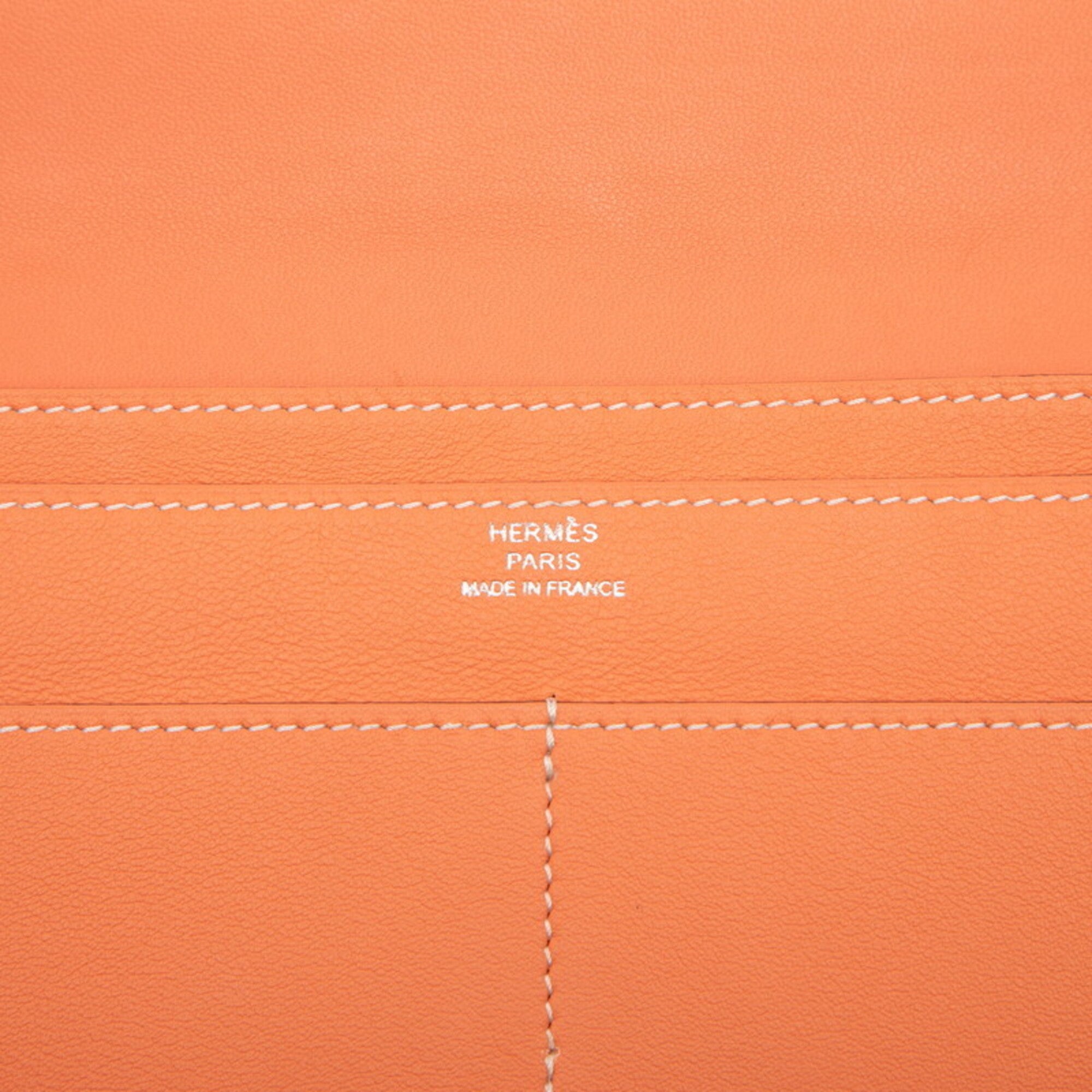 Hermes Orange Swift Leather Long Wallet (Bi-Fold) (Pre-Owned)