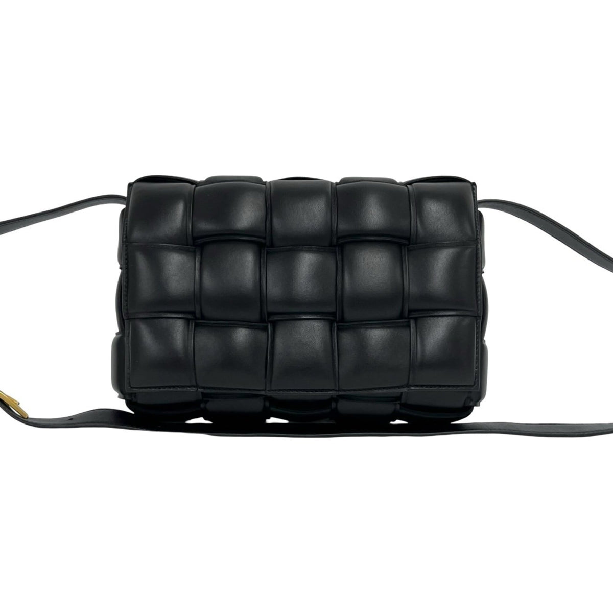 Bottega Veneta Black Leather Crossbody Bag Shoulder Bag (Pre-Owned)