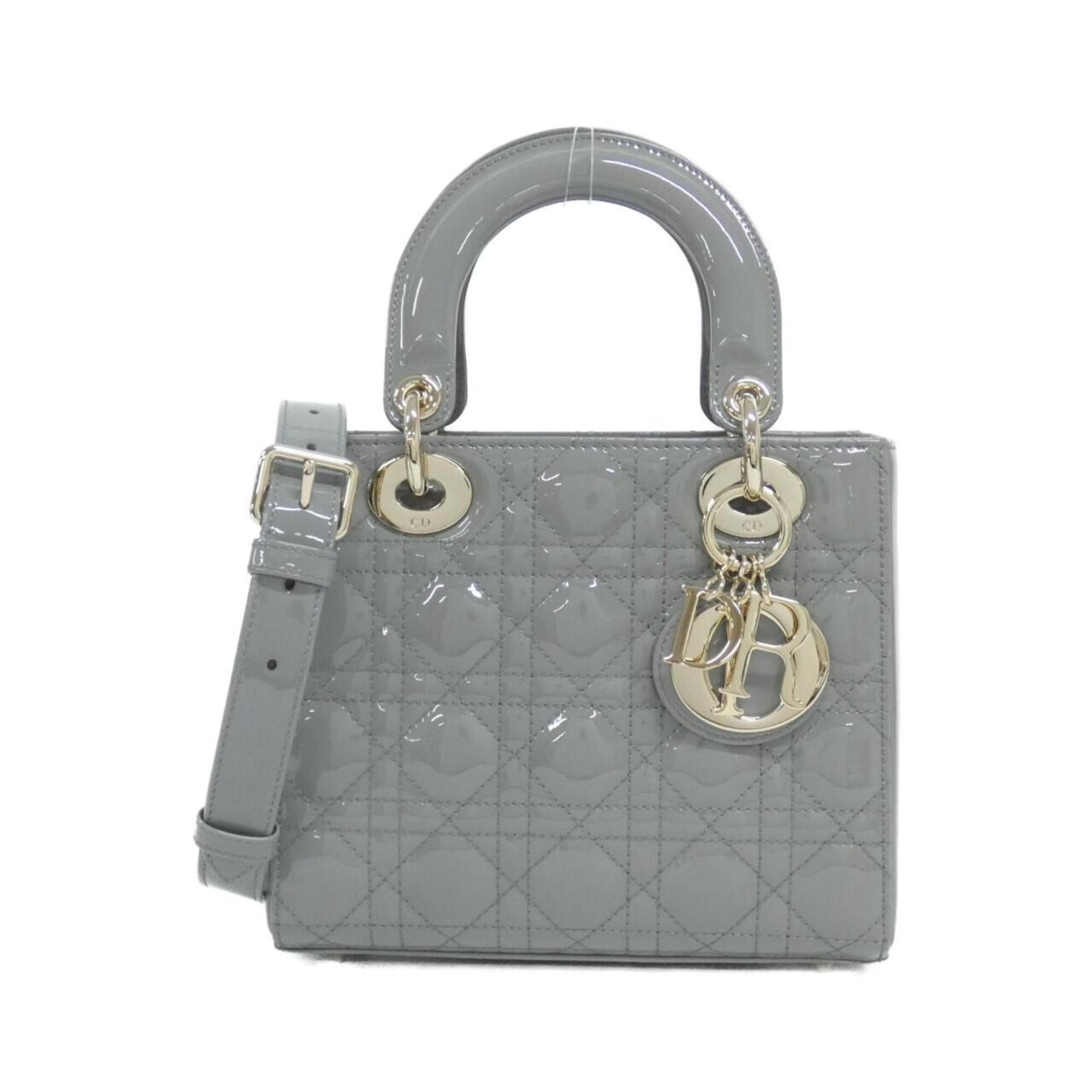 Christian Dior Gray Leather Handbag (Pre-Owned)