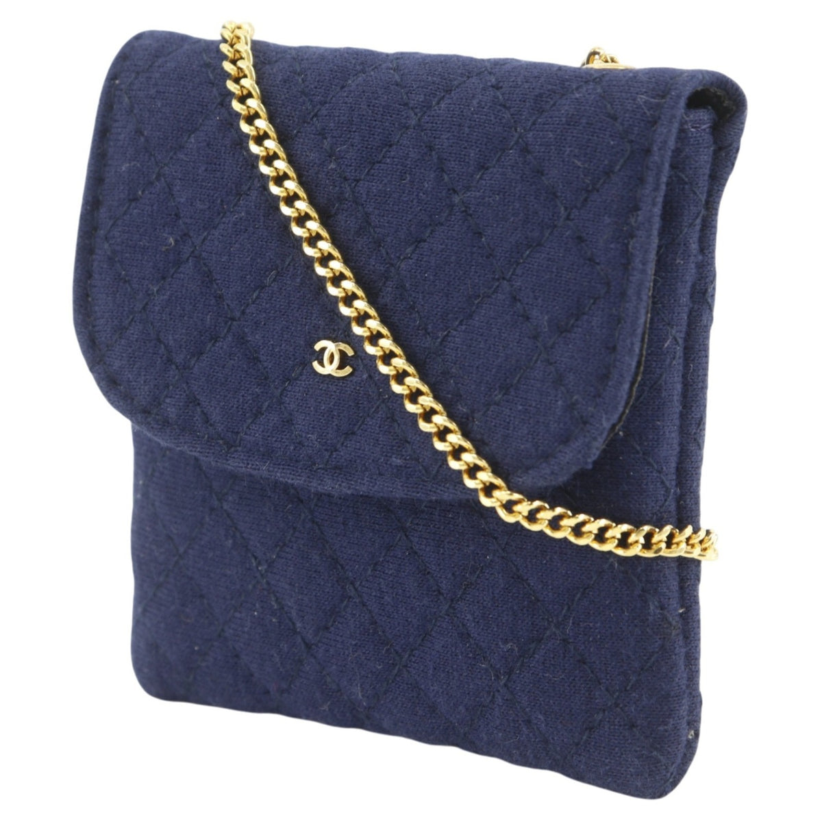 Chanel Navy Cotton Pouch (Pre-Owned)