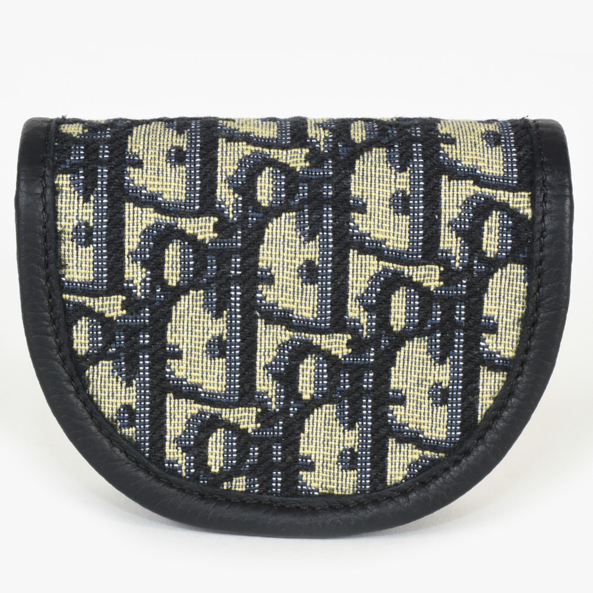 Christian Dior Trotter Navy Jacquard Leather Pouch (Pre-Owned)