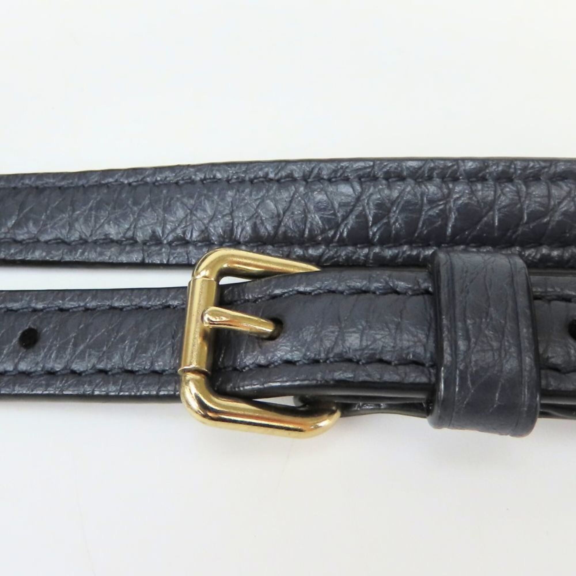 Coach Dark Navy Leather Tote Bag (Pre-Owned)