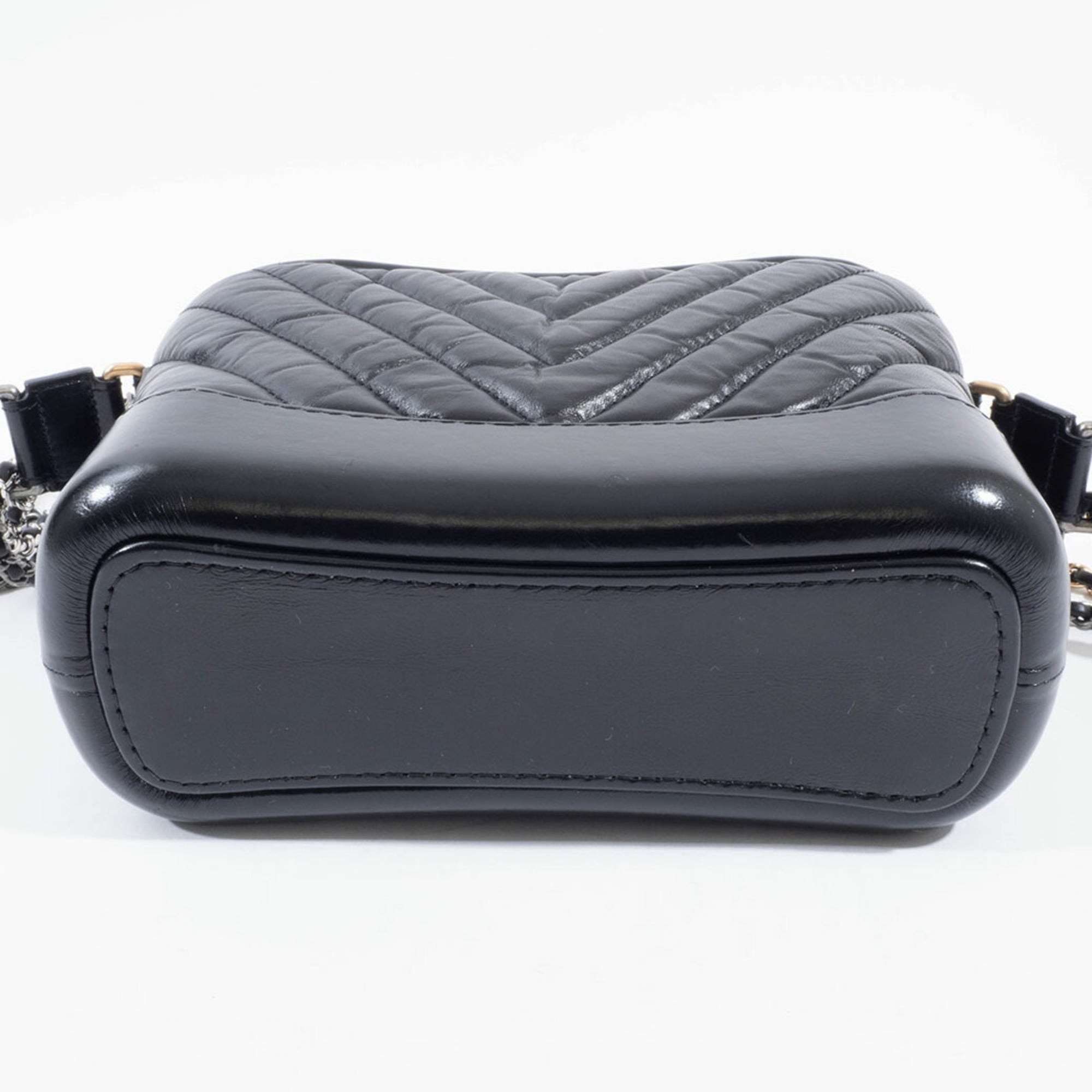 Chanel Gabriel Black Leather Shoulder Bag (Pre-Owned)