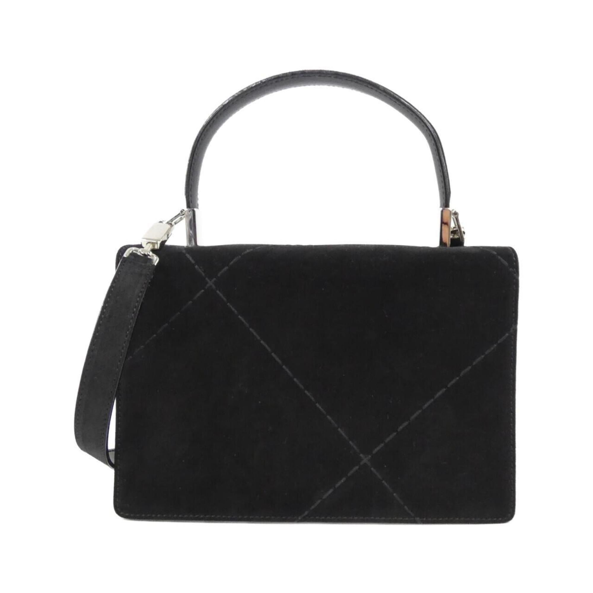 Salvatore Ferragamo Black Suede Handbag (Pre-Owned)