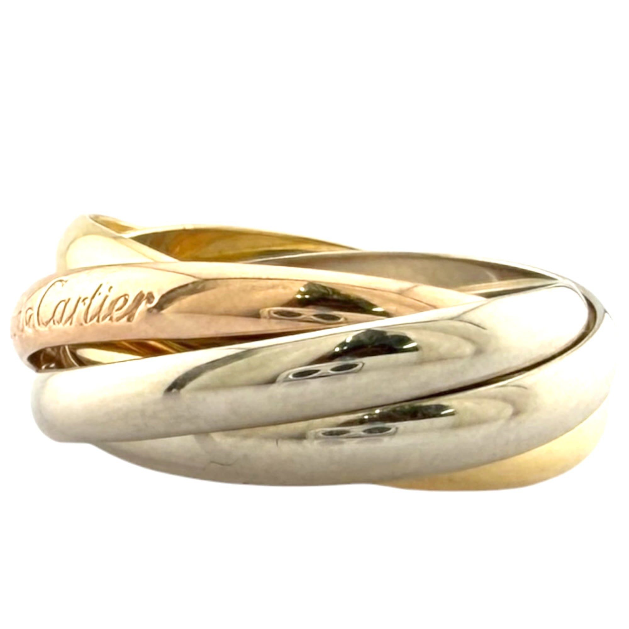 Cartier Trinity Gold Silver Pink Gold Yellow Gold (18K) Pink Gold (18K) White Gold (18K) Band Ring (Pre-Owned)