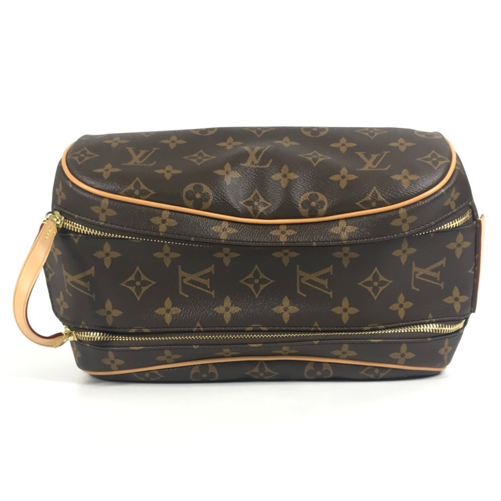 Louis Vuitton Brown Monogram Canvas Clutch Bag Pouch (Pre-Owned)
