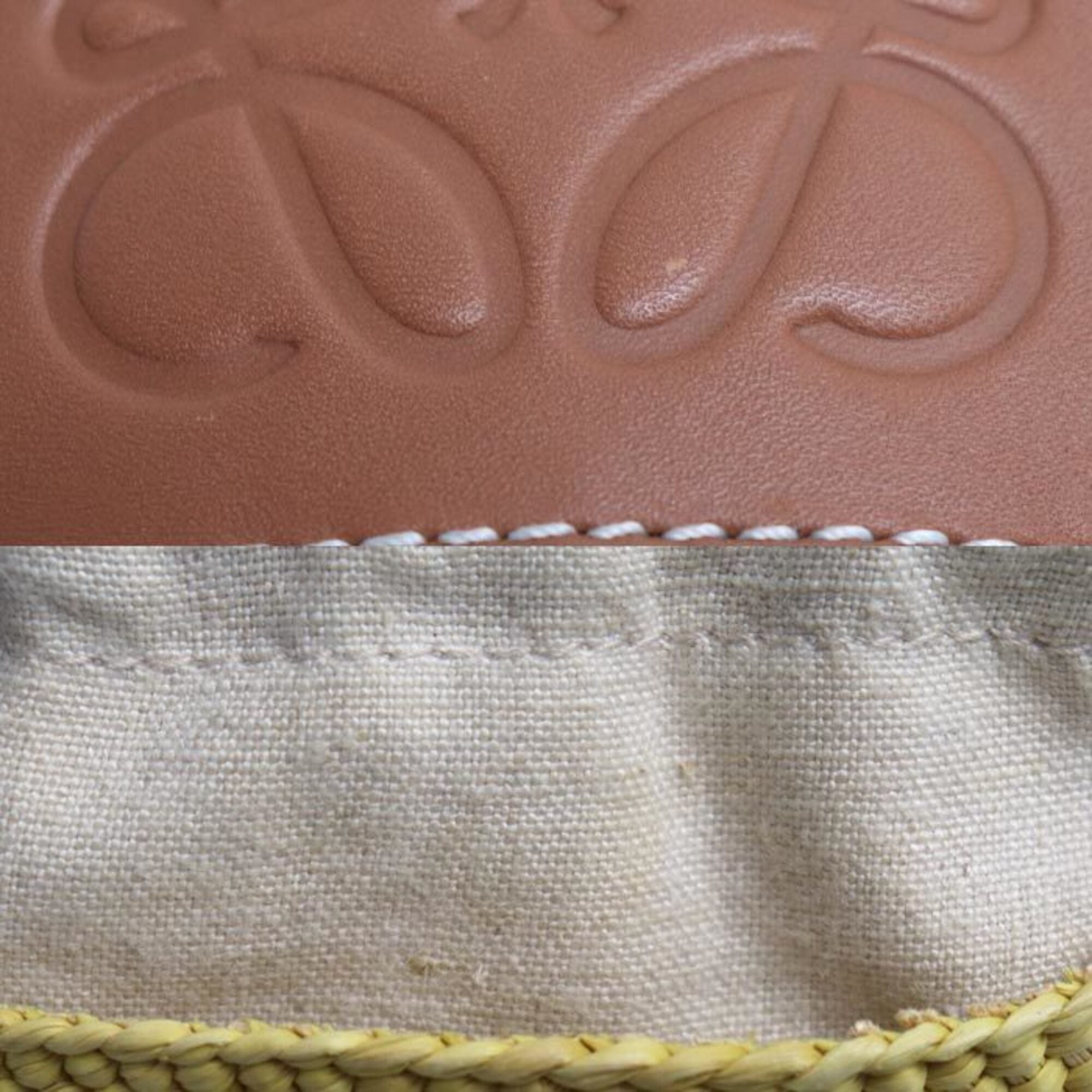 Loewe Yellow Raffia Leather Shoulder Bag (Pre-Owned)