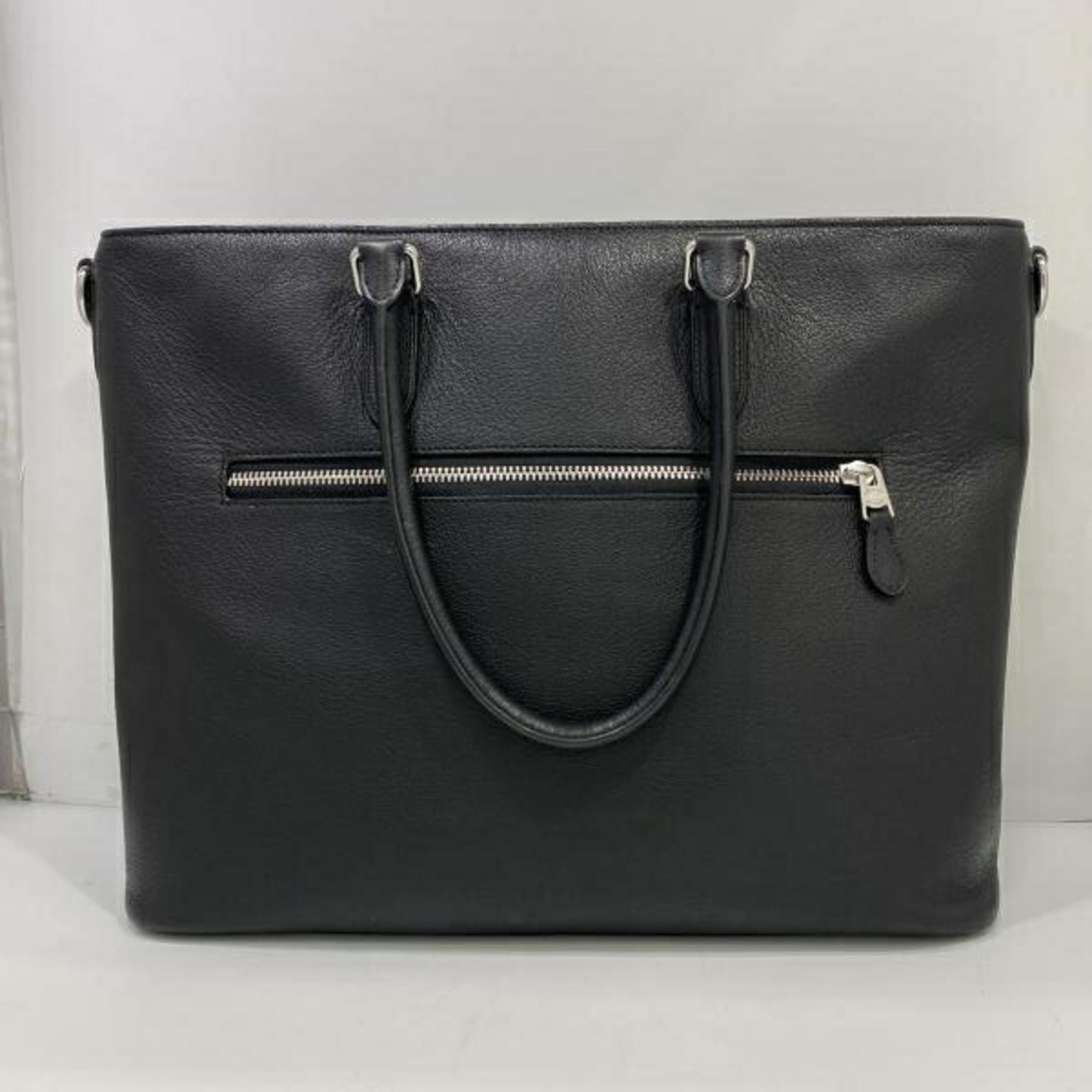 Coach Black Leather Tote Bag (Pre-Owned)