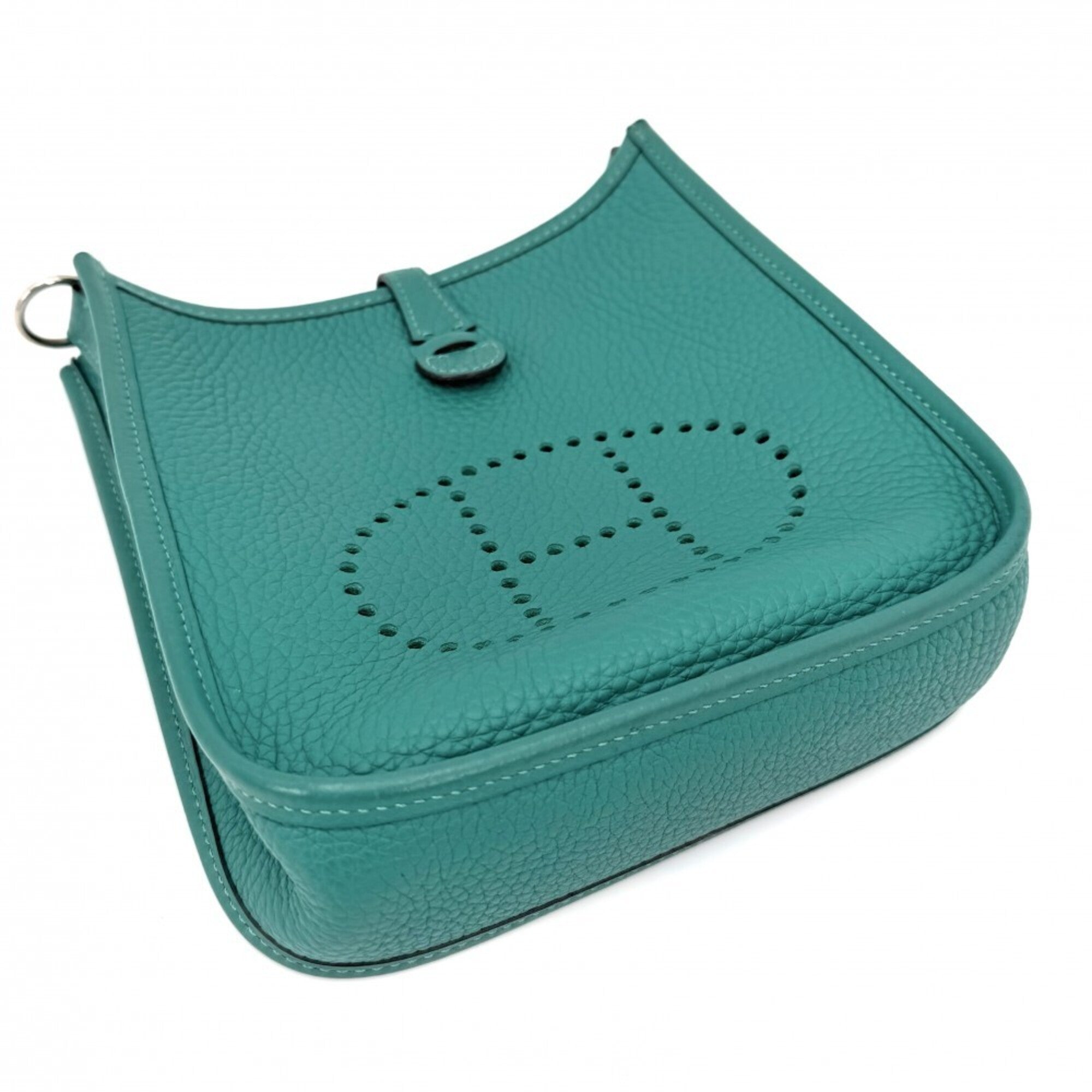 Hermes Green Leather Shoulder Bag (Pre-Owned)