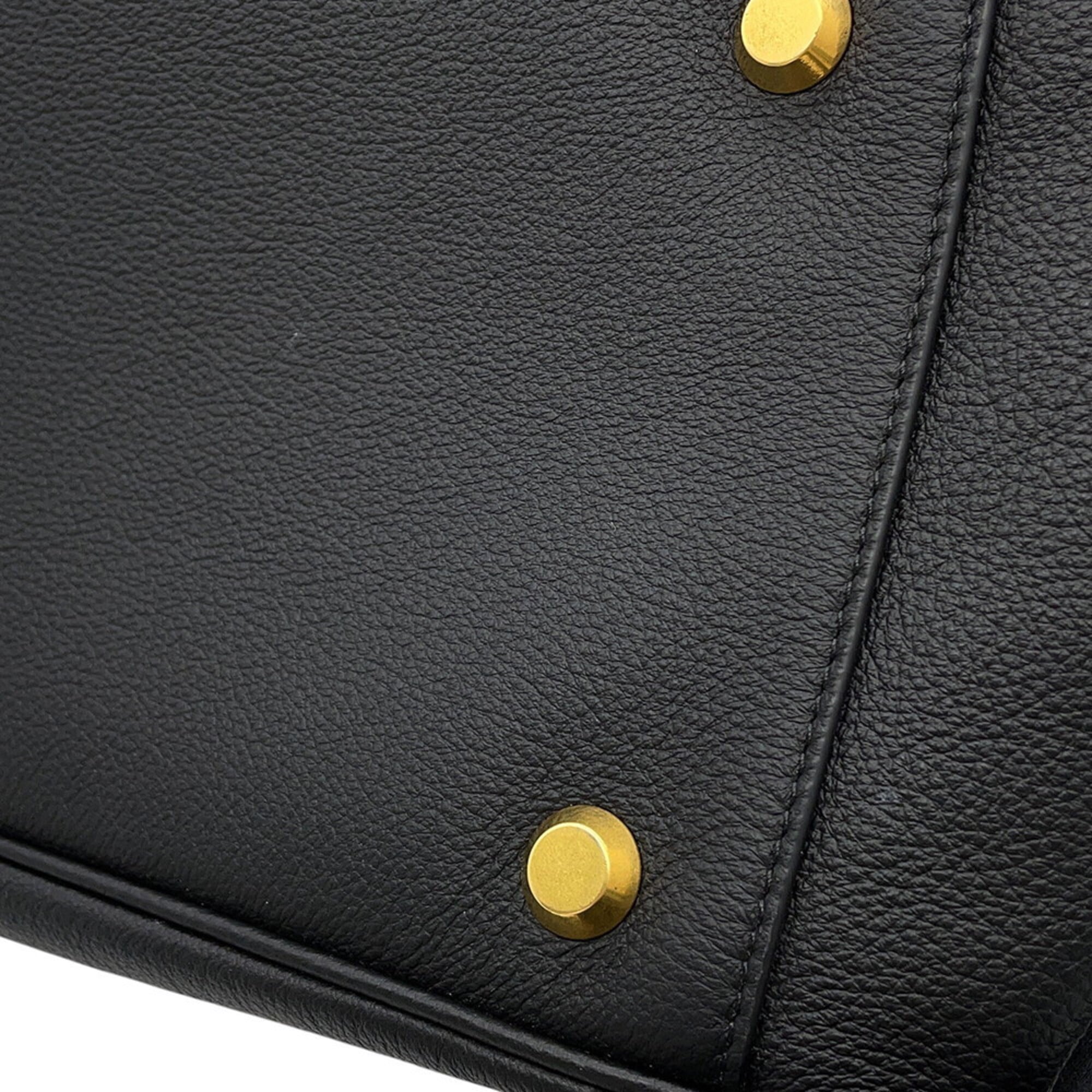 Balenciaga Black Leather Handbag Shoulder Bag (Pre-Owned)