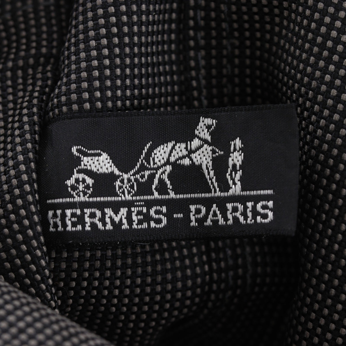 Hermes Gray Nylon Canvas Backpack (Pre-Owned)