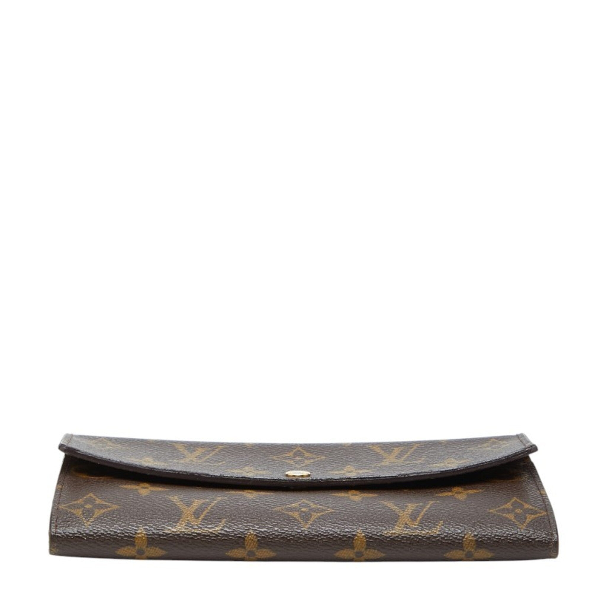 Louis Vuitton Brown Pvc Leather Long Bill Wallet (Bi-Fold) (Pre-Owned)