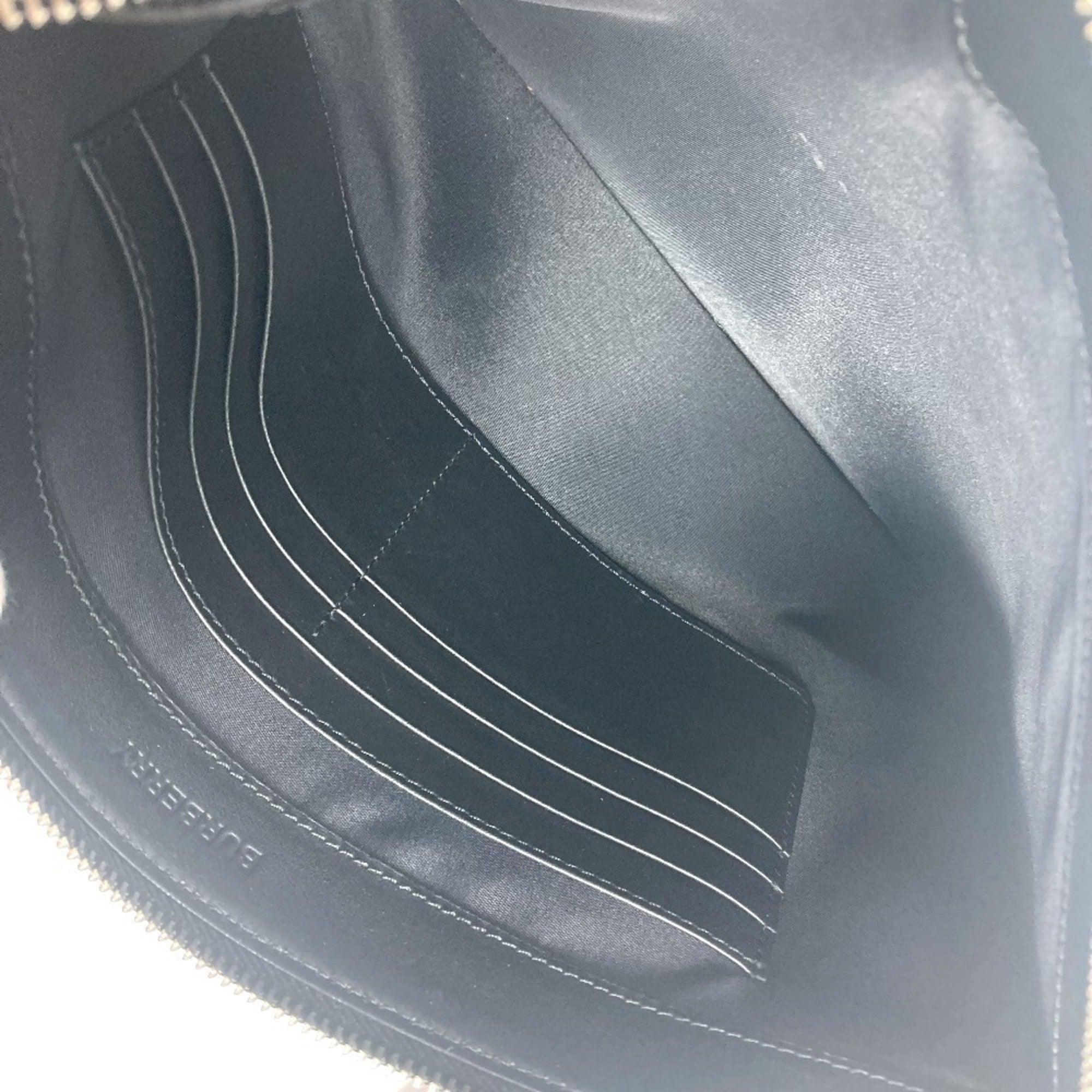 Burberry Beige Black Nylon Clutch Bag Pouch (Pre-Owned)