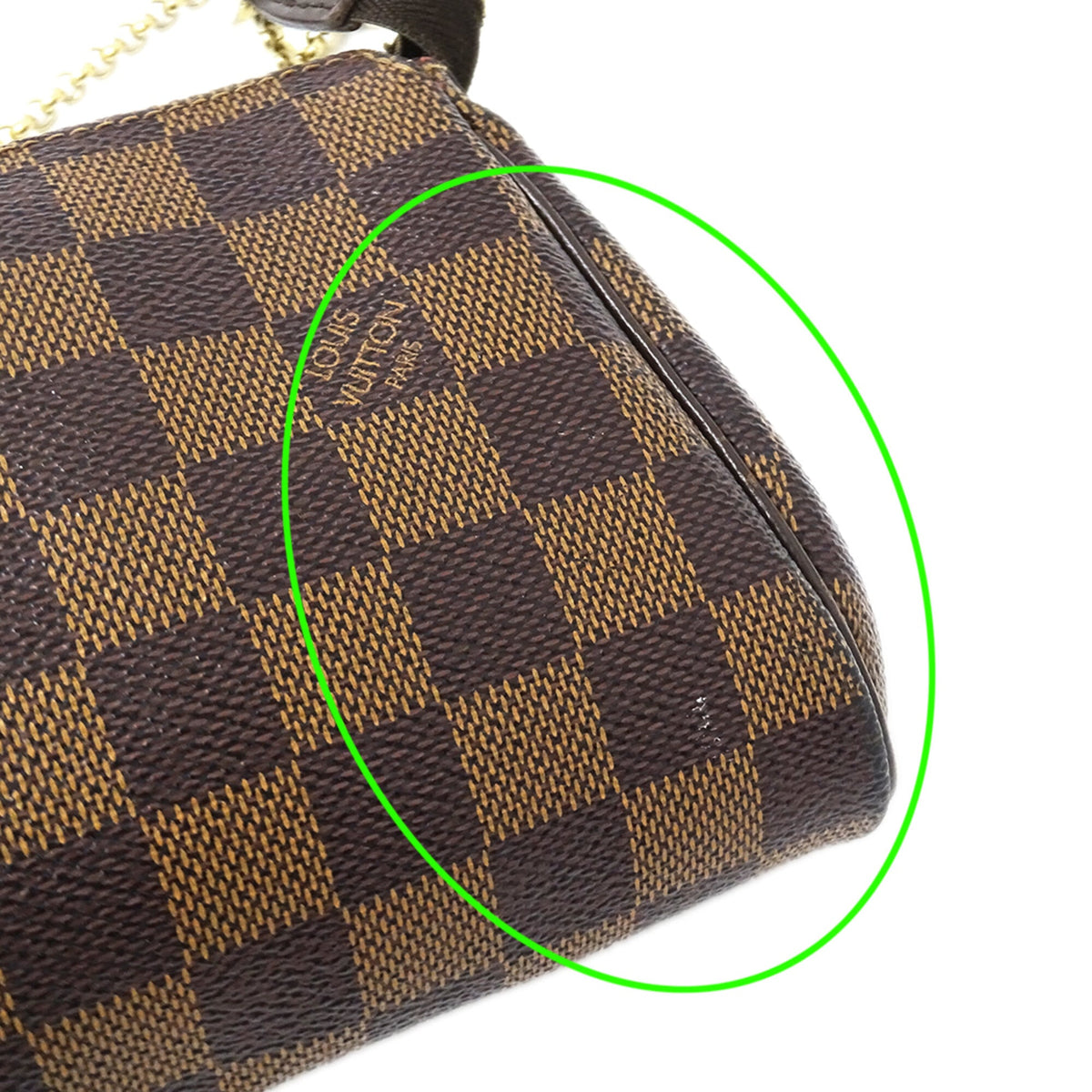 Louis Vuitton Damier Canvas Ebene Damier Canvas Handbag Pouch Shoulder Bag (Pre-Owned)