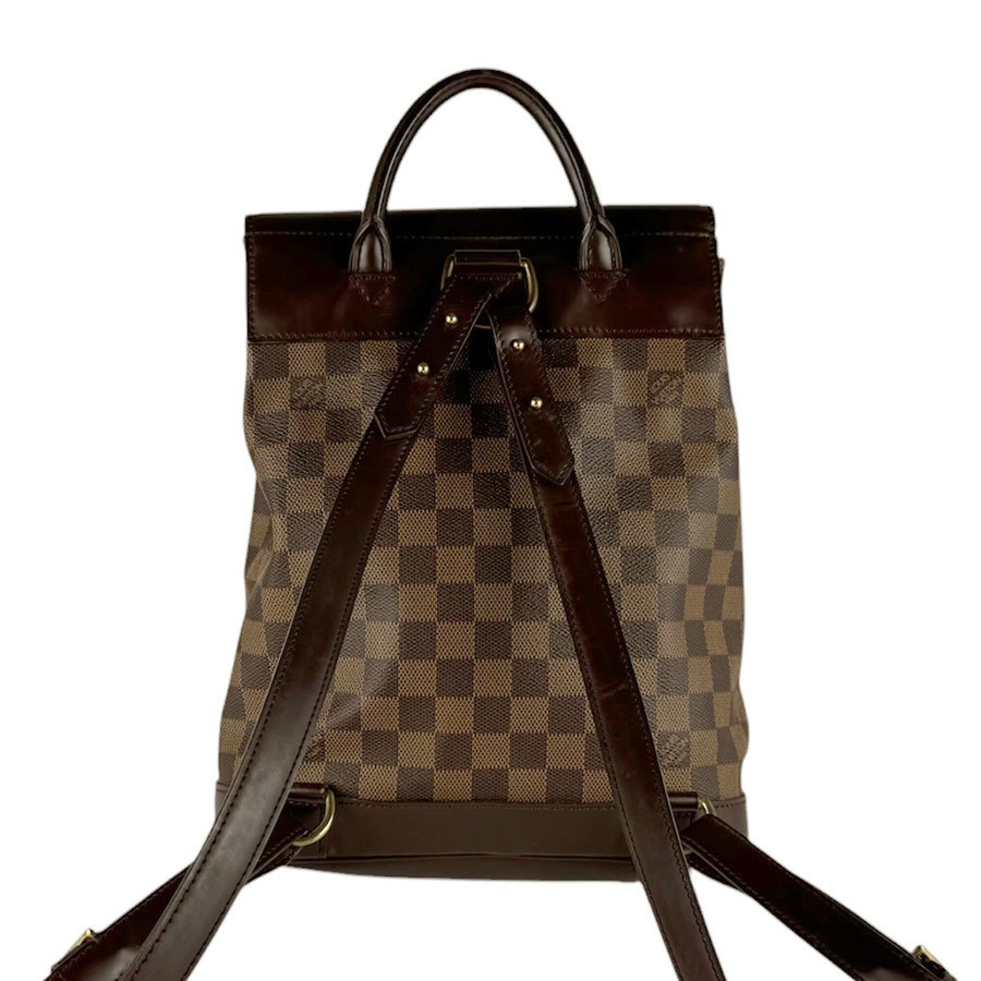 Louis Vuitton Damier Canvas Ebene Damier Canvas Backpack (Pre-Owned)