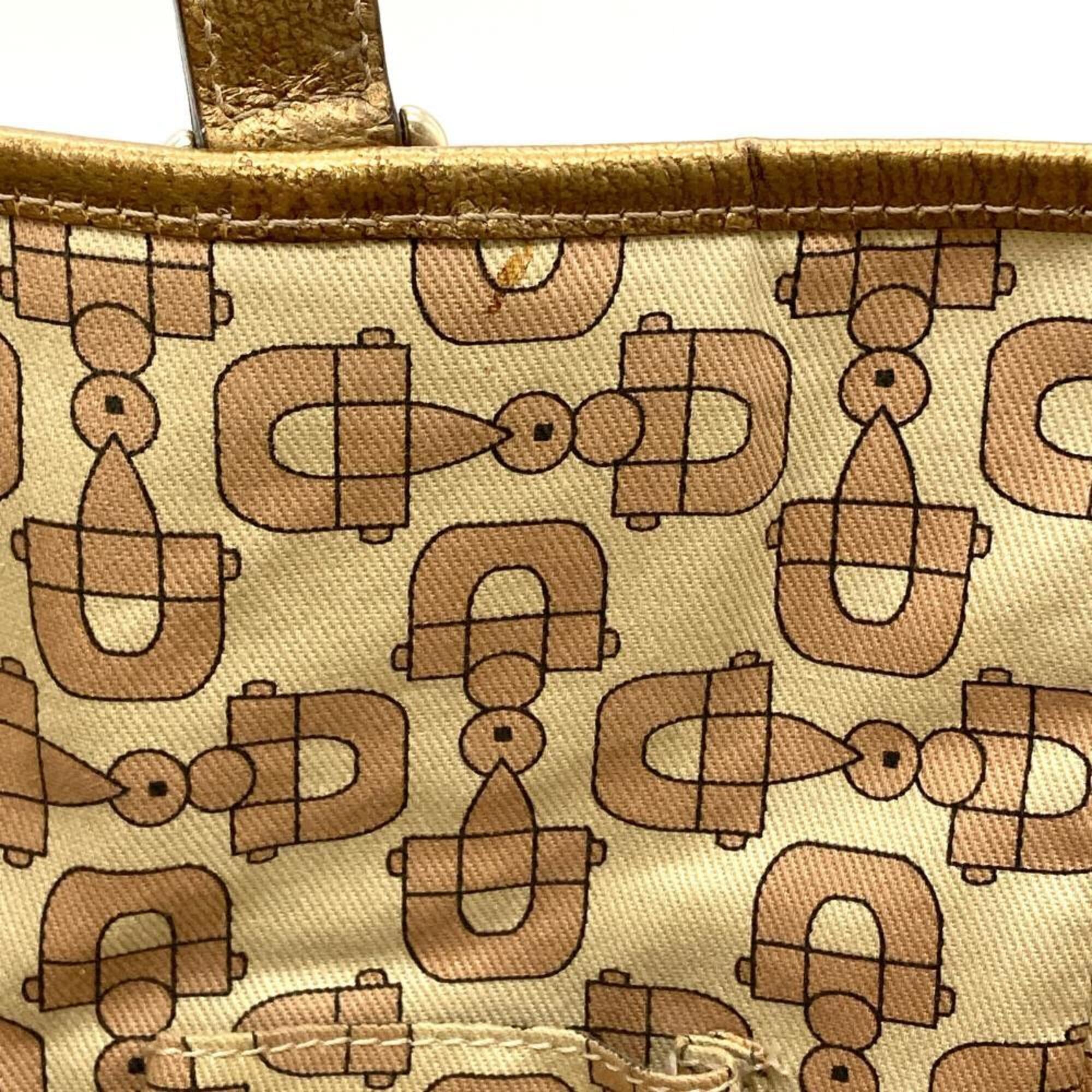 Gucci Beige Gg Canvas Tote Bag (Pre-Owned)