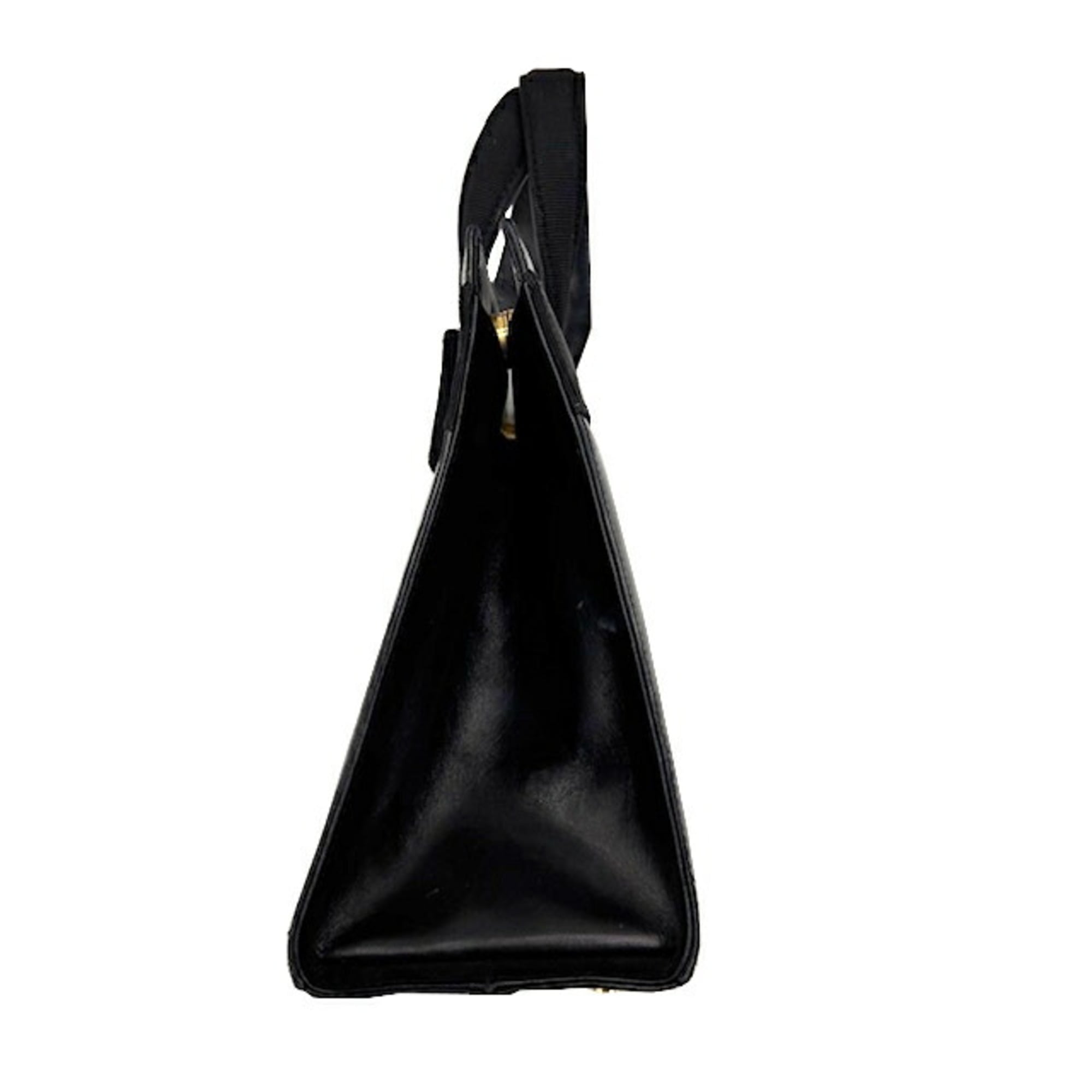 Salvatore Ferragamo Black Leather Handbag (Pre-Owned)