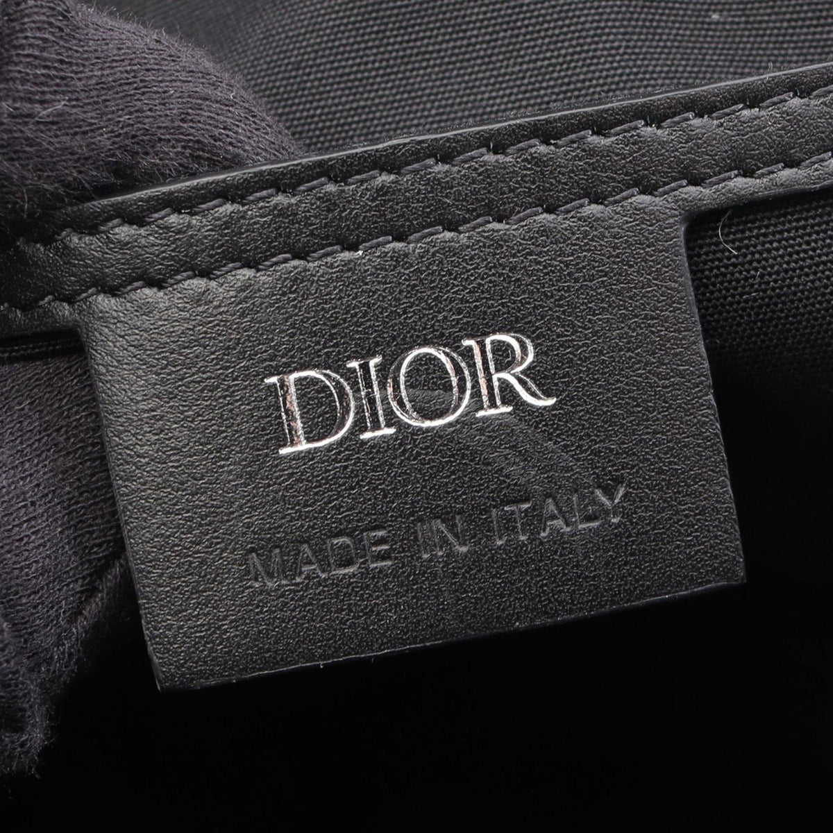 Christian Dior Black Navy Coated Canvas Leather Fanny Pack (Pre-Owned)