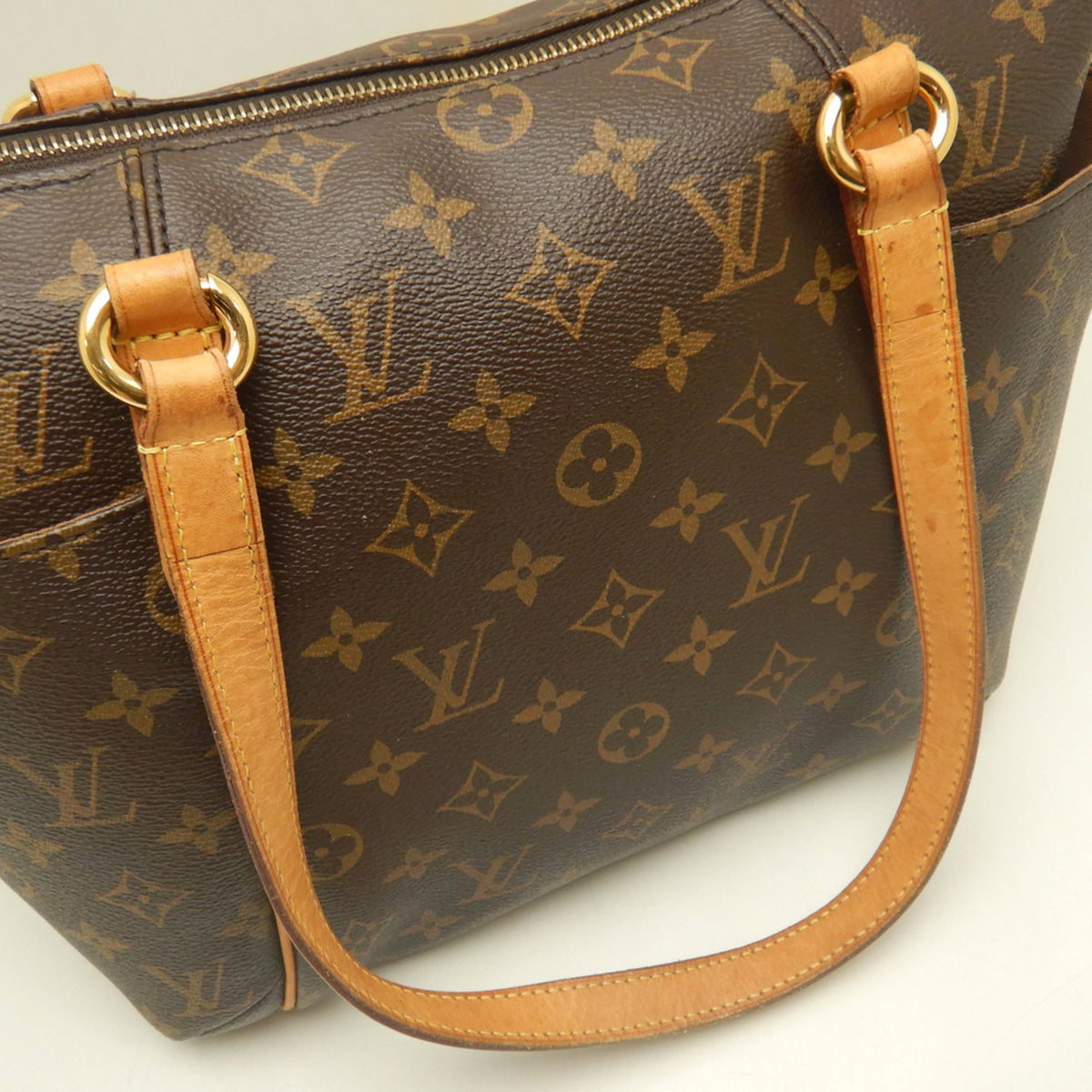 Louis Vuitton Black Brown Monogram Monogram Canvas Tote Bag (Pre-Owned)