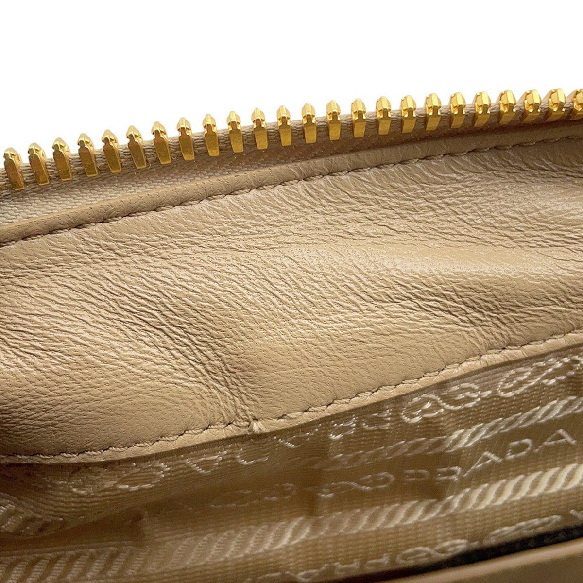 Prada Beige Nylon Leather Handbag Shoulder Bag (Pre-Owned)