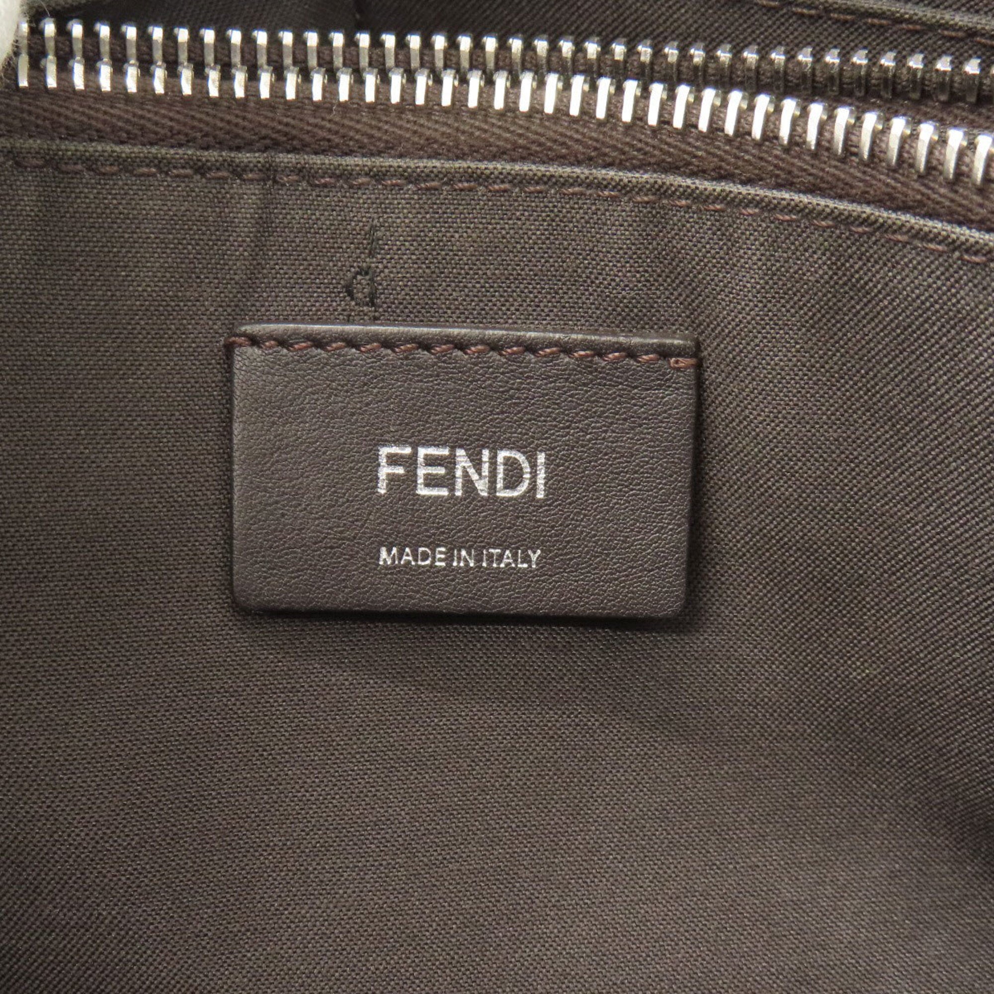 Fendi Black Brown Leather Handbag (Pre-Owned)