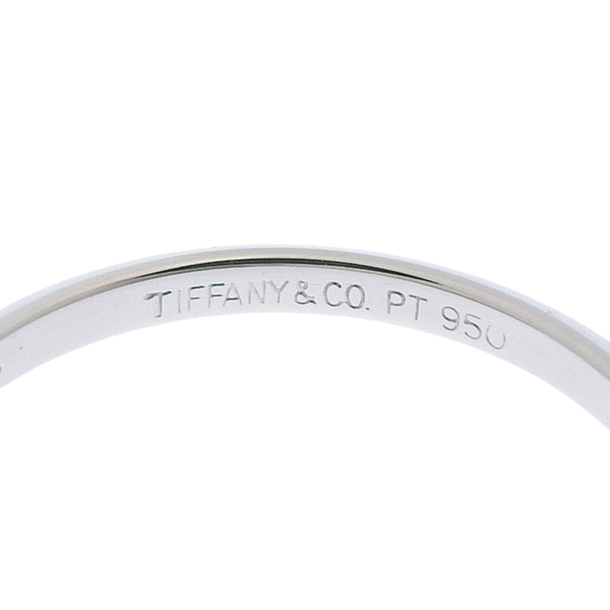 Tiffany Platinum Platinum 950 Band Ring (Pre-Owned)