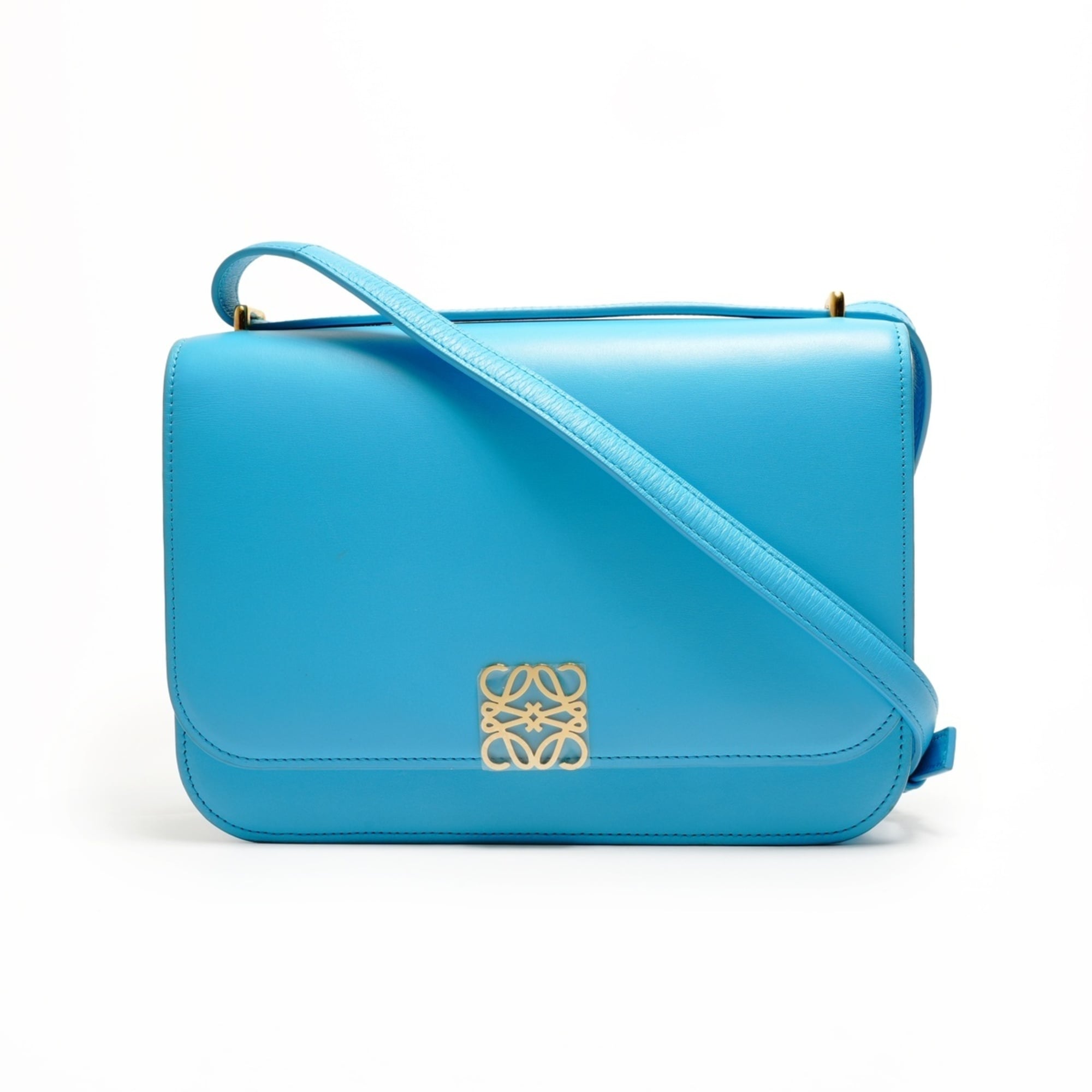 Loewe Blue Leather Shoulder Bag (Pre-Owned)