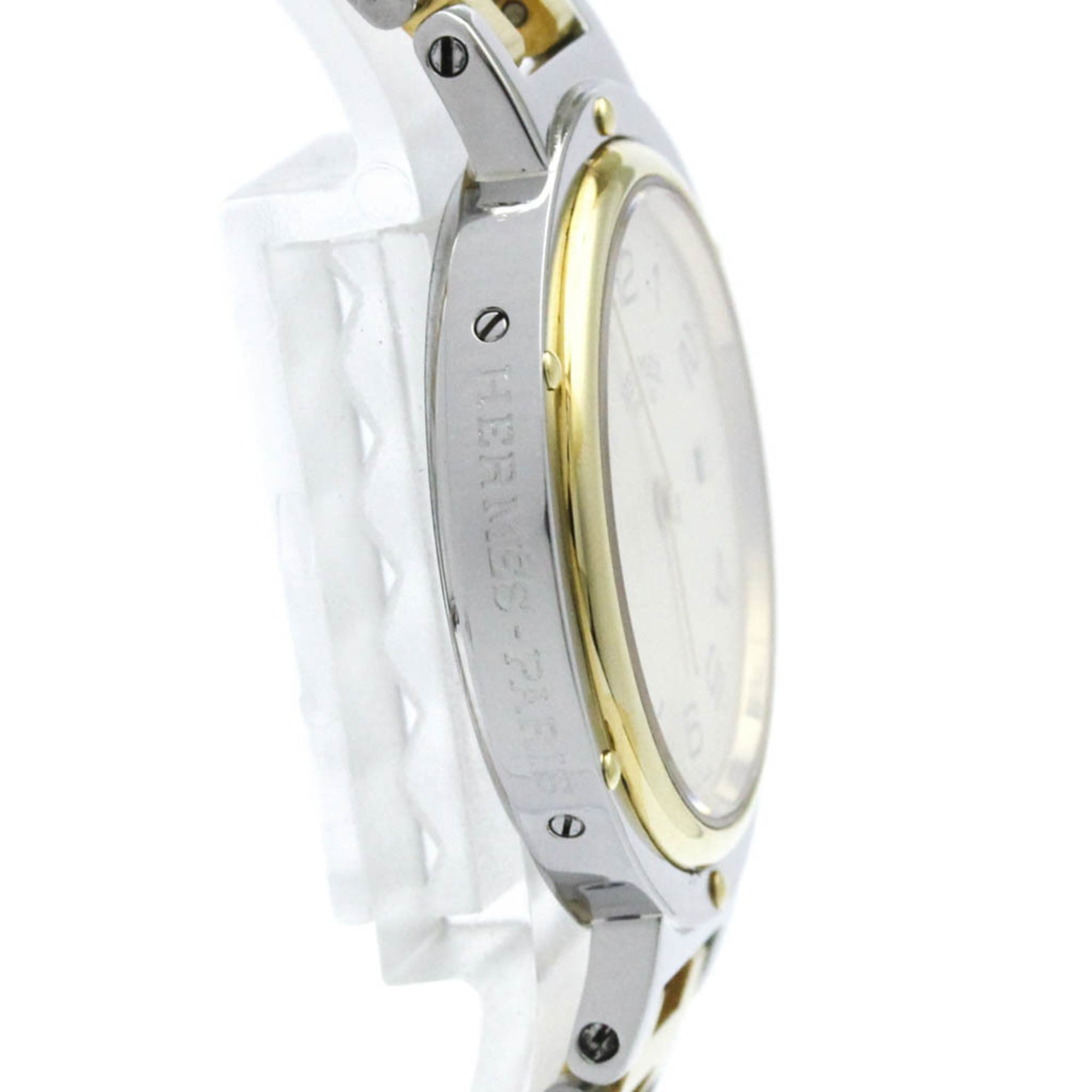 Hermes Clipper Quartz Watch Stainless Steel With Plated Metal Watch (Pre-Owned)