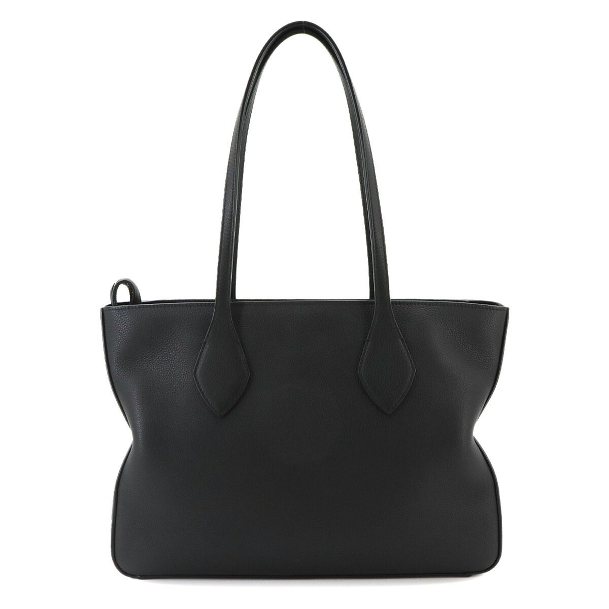 Salvatore Ferragamo Black Leather Handbag Tote Bag (Pre-Owned)