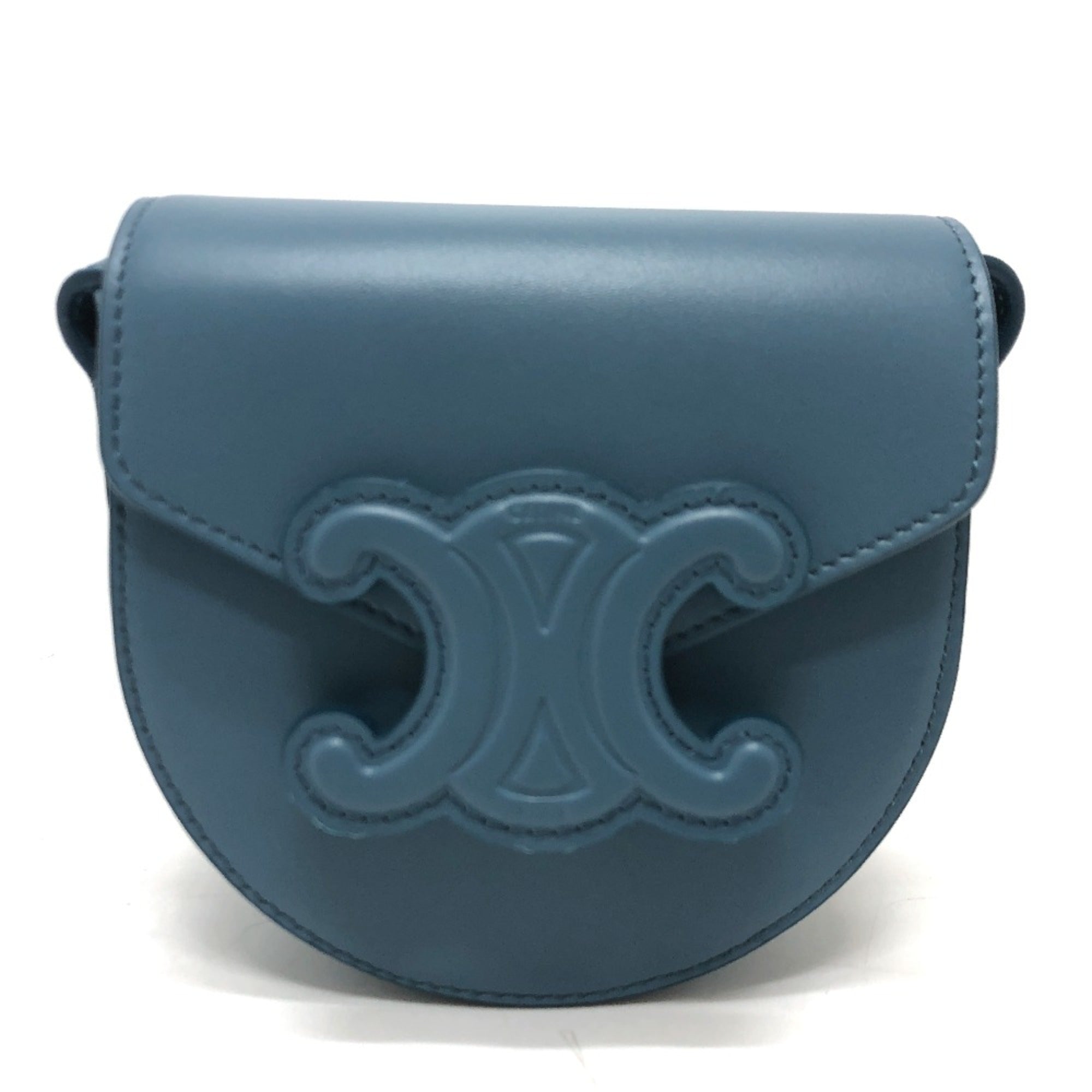Celine Blue Leather Shoulder Bag (Pre-Owned)