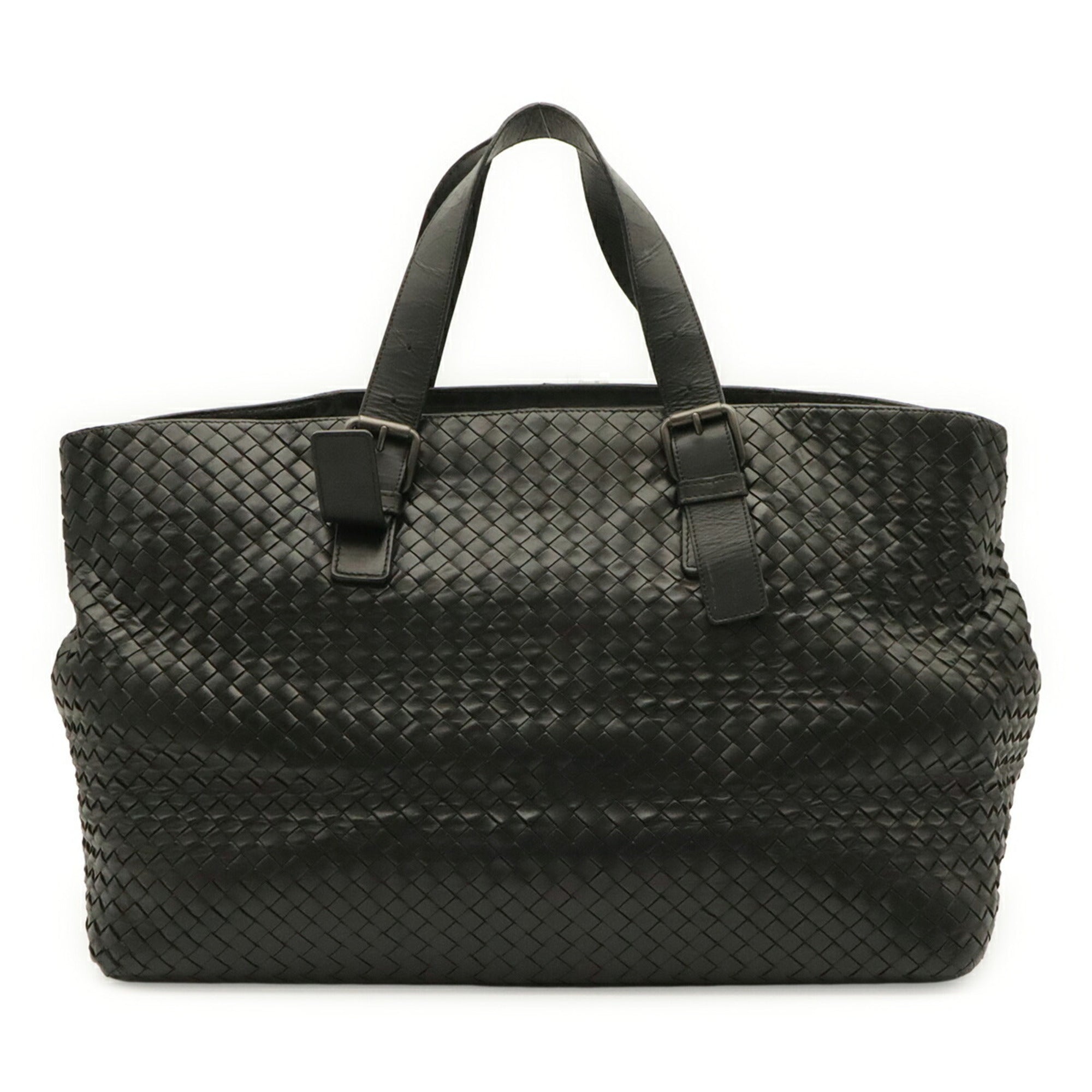 Bottega Veneta Black Intrecciato Tote Bag (Pre-Owned)