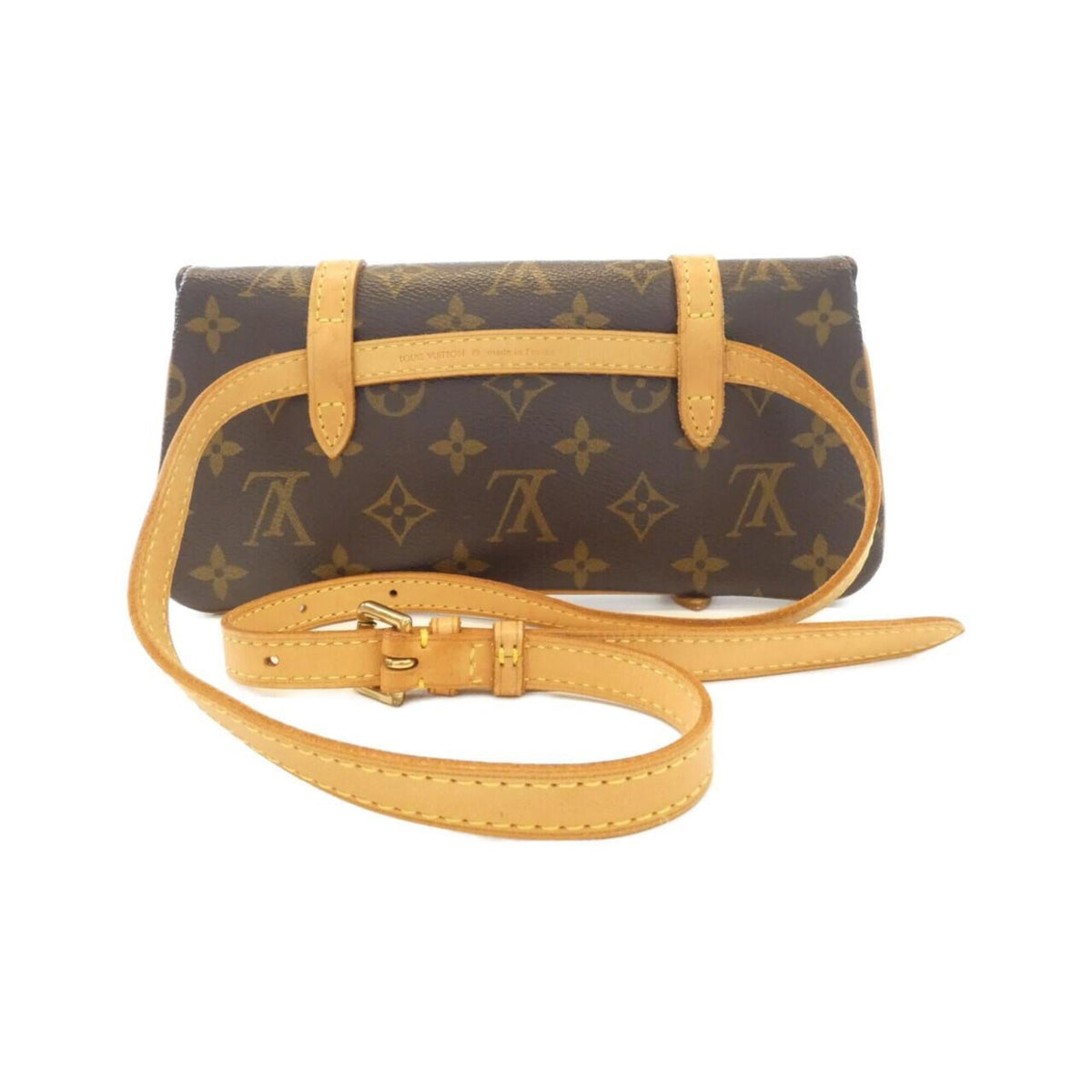 Louis Vuitton Marron Coated Canvas Fanny Pack Pochette (Pre-Owned)
