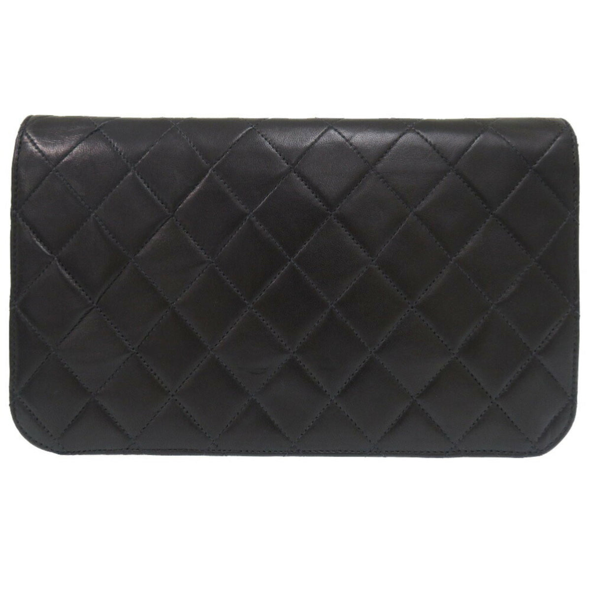 Chanel Matelasse Black Leather Shoulder Bag (Pre-Owned)