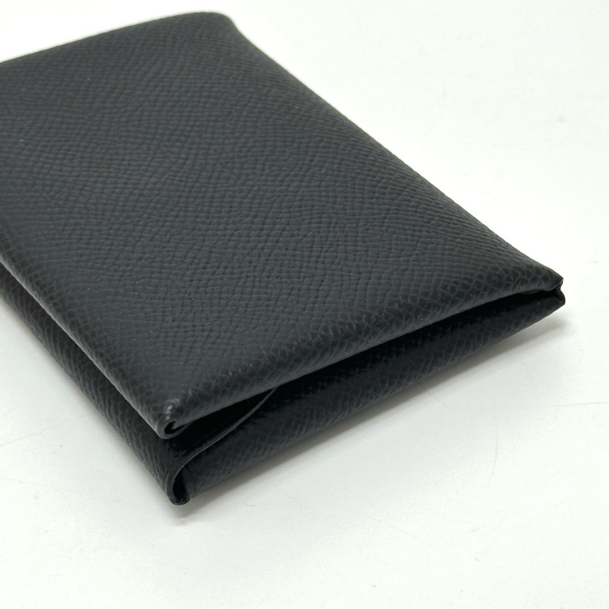 Hermes Black Epsom Leather Coin Purse/Coin Case (Pre-Owned)