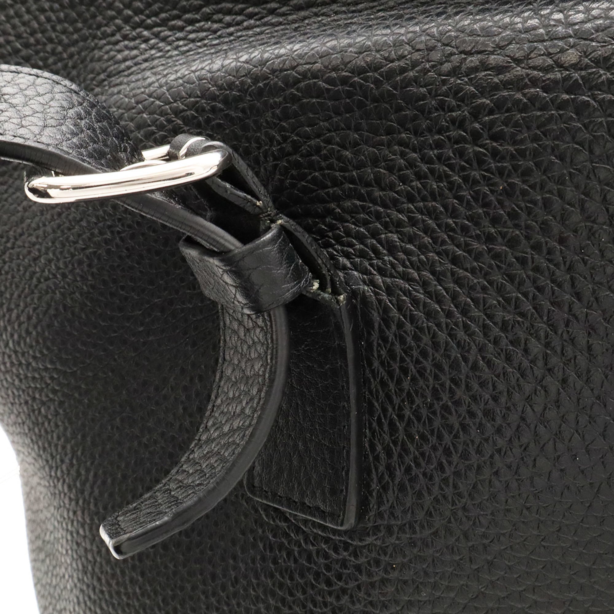 Louis Vuitton Black Noir Leather Shoulder Bag Tote Bag (Pre-Owned)