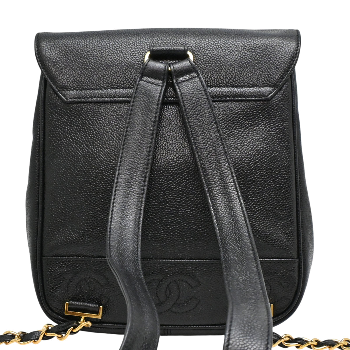 Chanel Black Grained Calfskin Backpack (Pre-Owned)