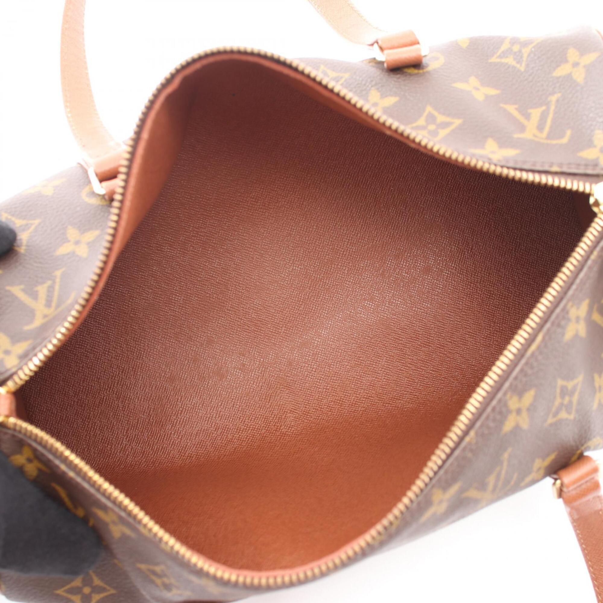 Louis Vuitton Brown Coated Canvas Leather Handbag Pouch (Pre-Owned)